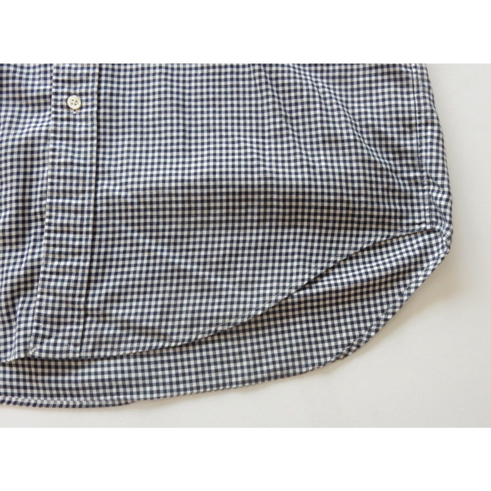 Polo Ralph Lauren VINTAGE? no; Polo Ralph Lauren Shirt Men Long Sleeve Button-Up M Blue Cotton Check 90s? (clarify?) Size US M / EU 48-50 / 2 - 3 Thumbnail