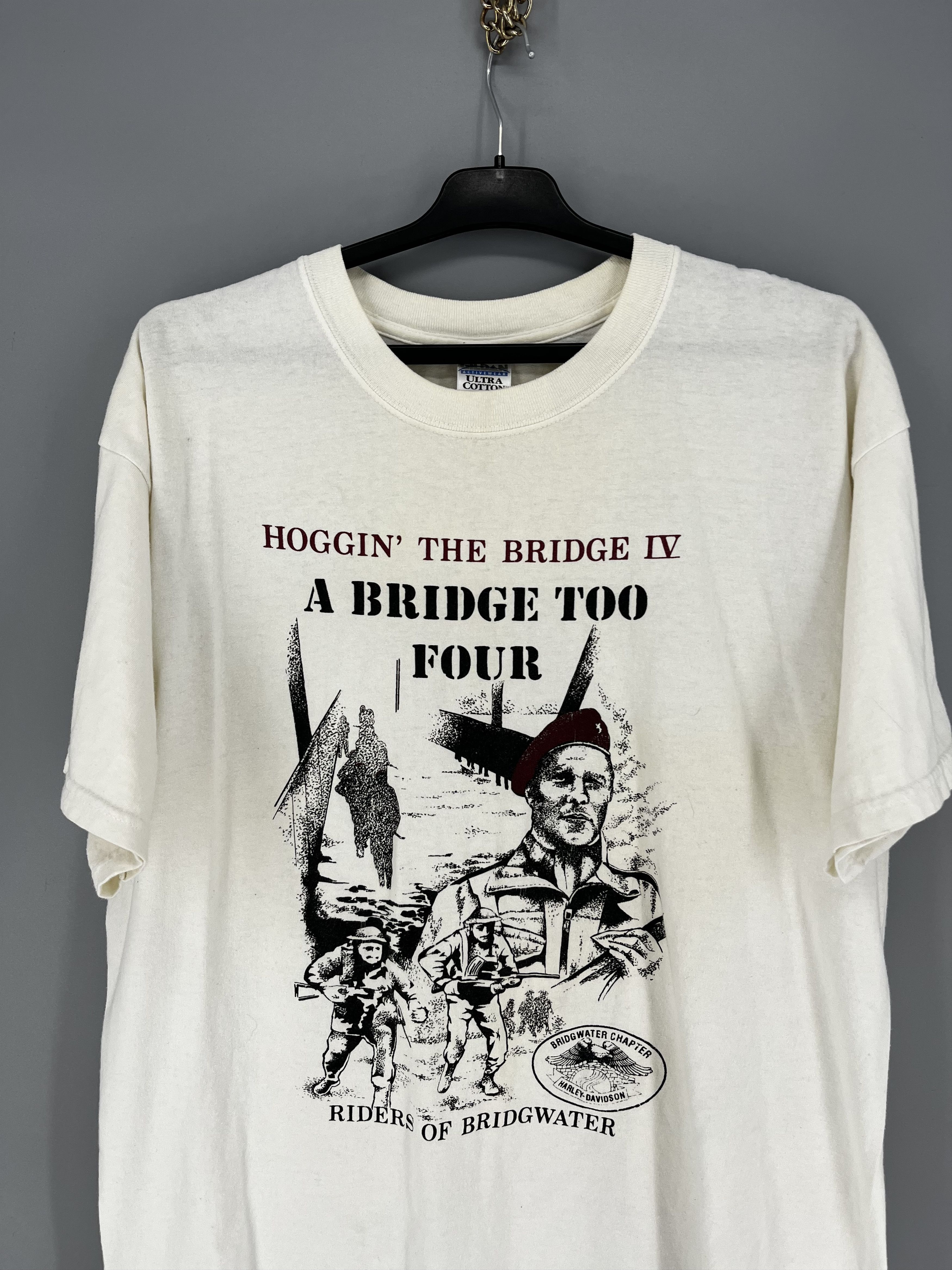 Vintage RIDERS OF BRIDGEWATER "Hoggin' The Bridge IV" Biker Club Size US L / EU 52-54 / 3 - 6 Thumbnail