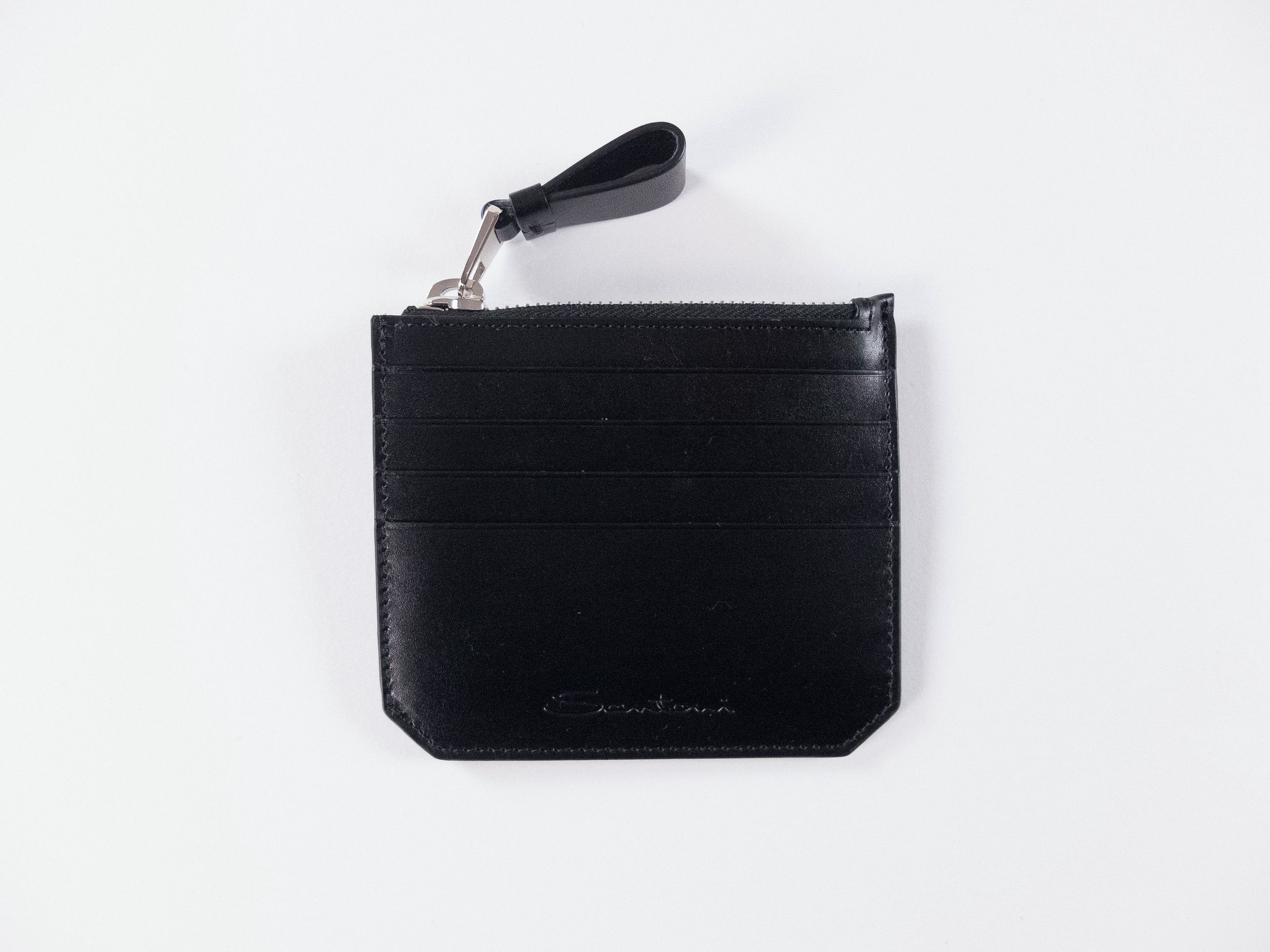 Santoni SANTONI black leather zipped large card wallet authentic Size ONE SIZE - 1 Thumbnail