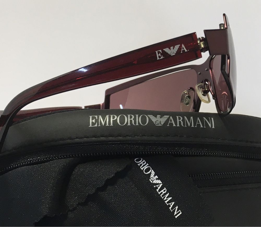 Emporio Armani Armani Vintage Sunglasses Black/Burgundy Size ONE SIZE - 4 Thumbnail
