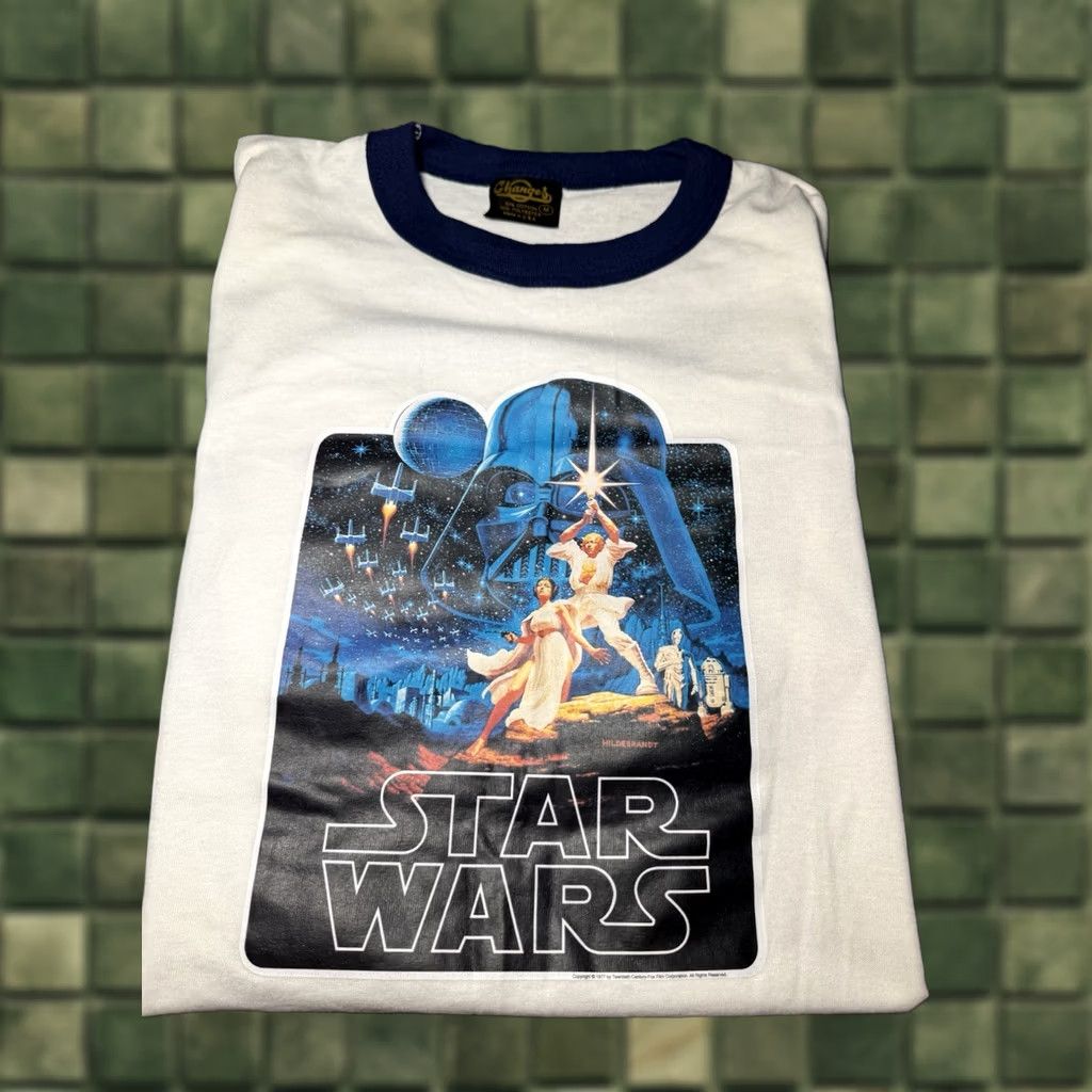 Changes VINTAGE Changes Star Wars Movie Promo Ringer Tee T Shirt Medium Mens White 90s Shirt Size US M / EU 48-50 / 2 - 1 Thumbnail