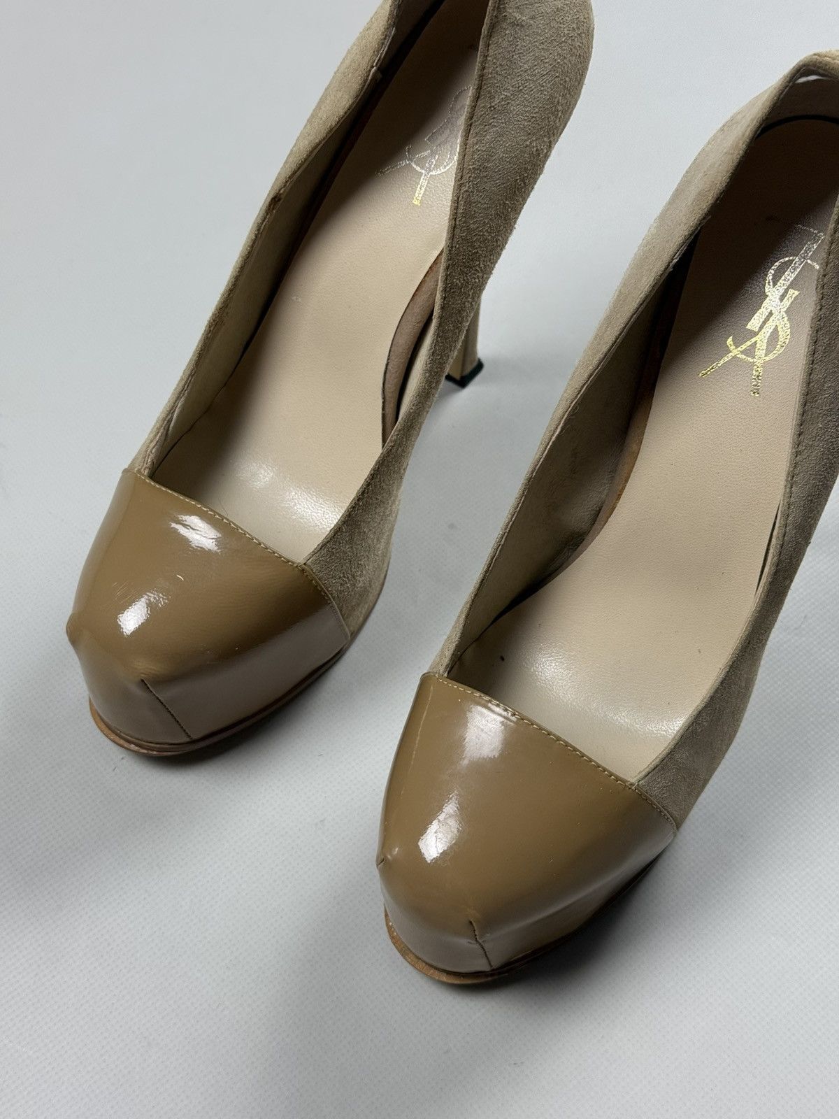 Yves Saint Laurent YSL Yves Saint Lauren Tribute Two Cap Toe Pump Heels Shoes Size US 9 / IT 39 - 13 Thumbnail