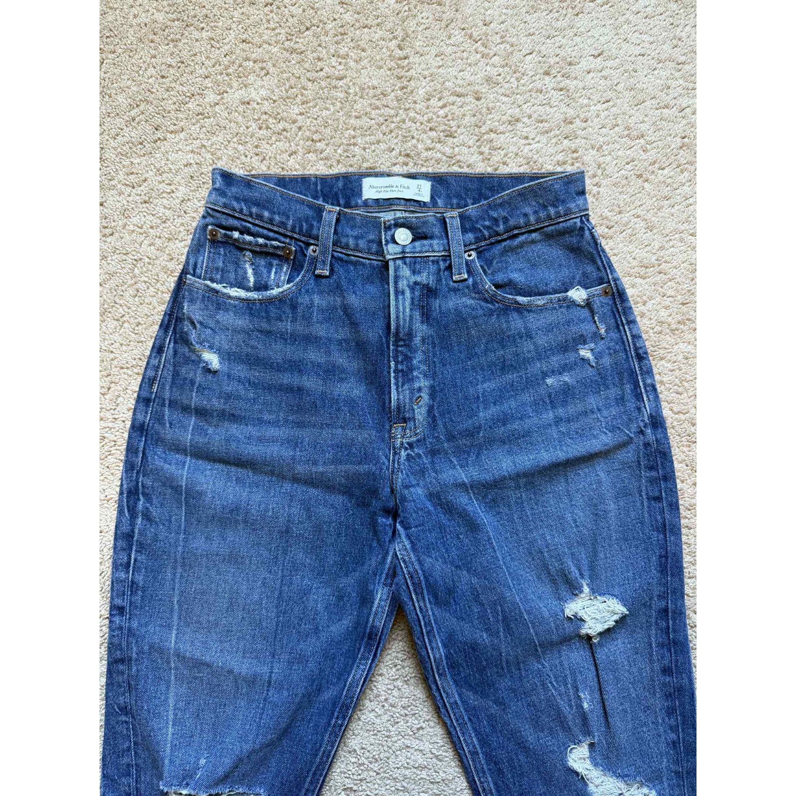 Abercrombie & Fitch Abercrombie & Fitch High Rise Mom Jeans Blue 4 / 27 Size 27" / US 4 / IT 40 - 4 Thumbnail