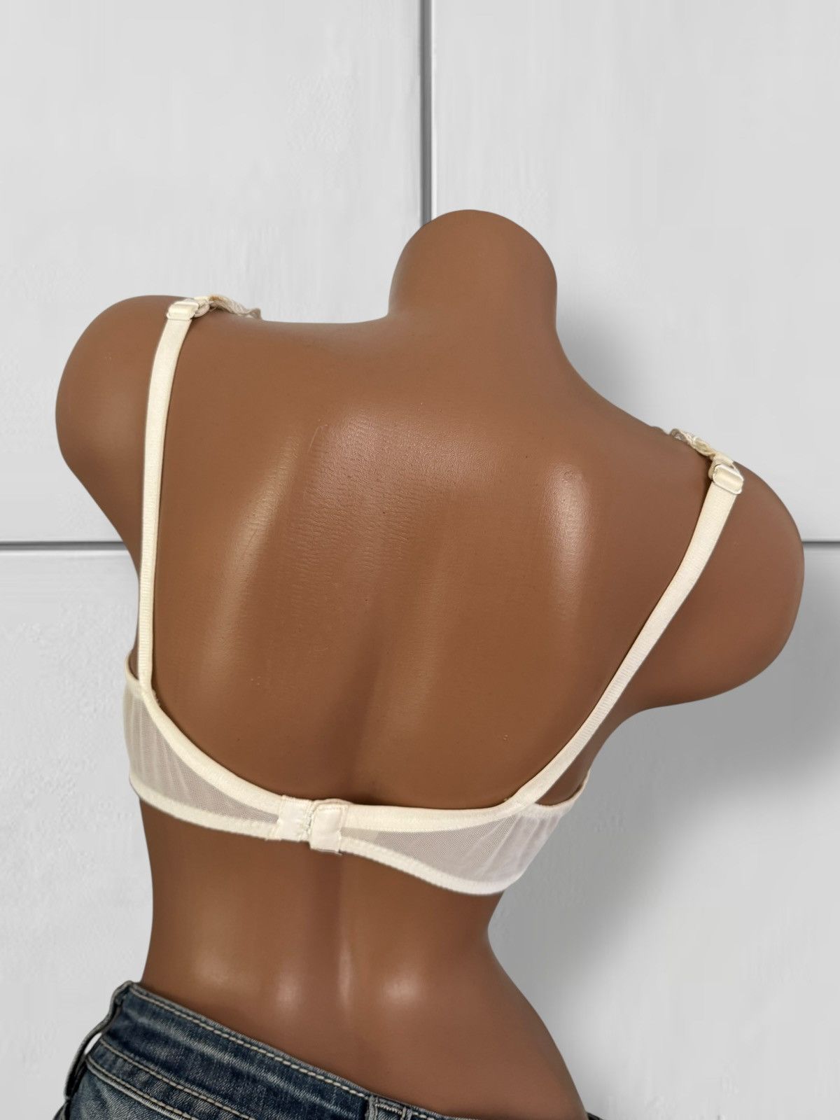 Dior Christian Dior Vintage Embroidered Lace Mesh Bra Size ONE SIZE - 4 Thumbnail