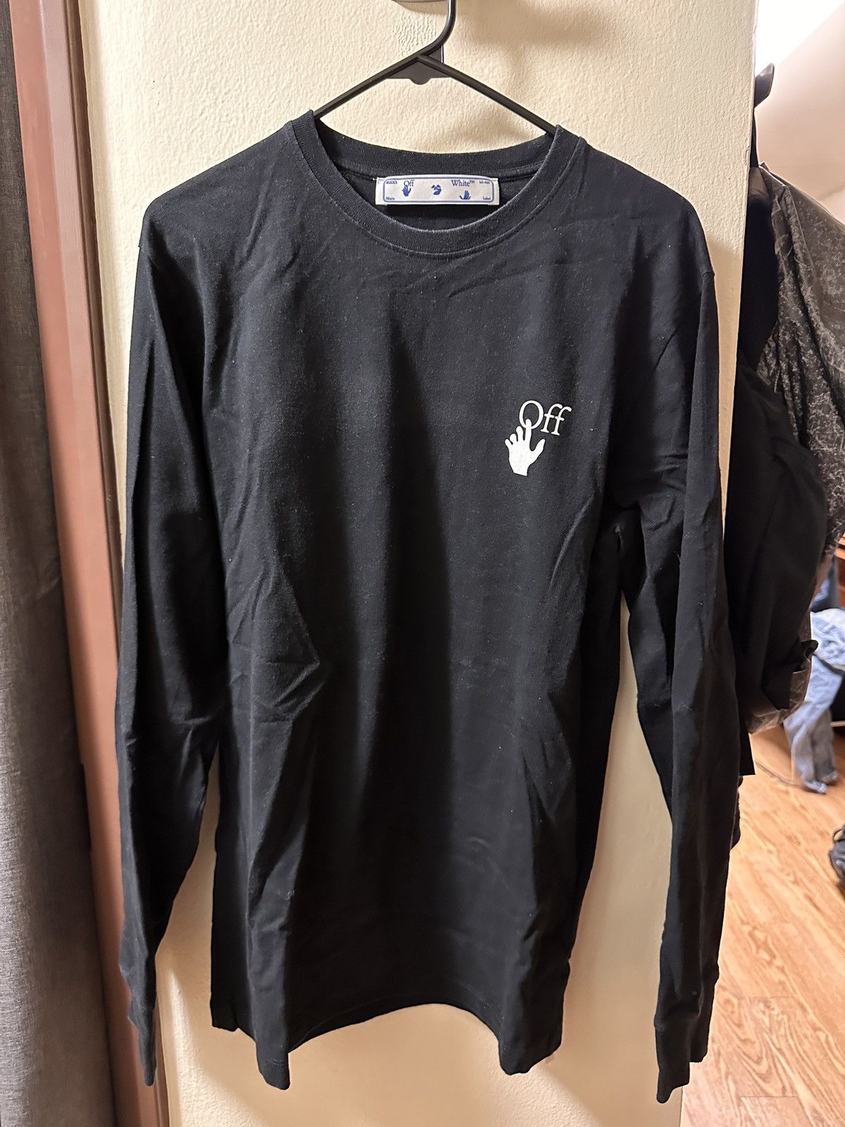 Off-White Off-White Caravaggio Milan Black Long Sleeve T Shirt Size US M / EU 48-50 / 2 - 1 Thumbnail