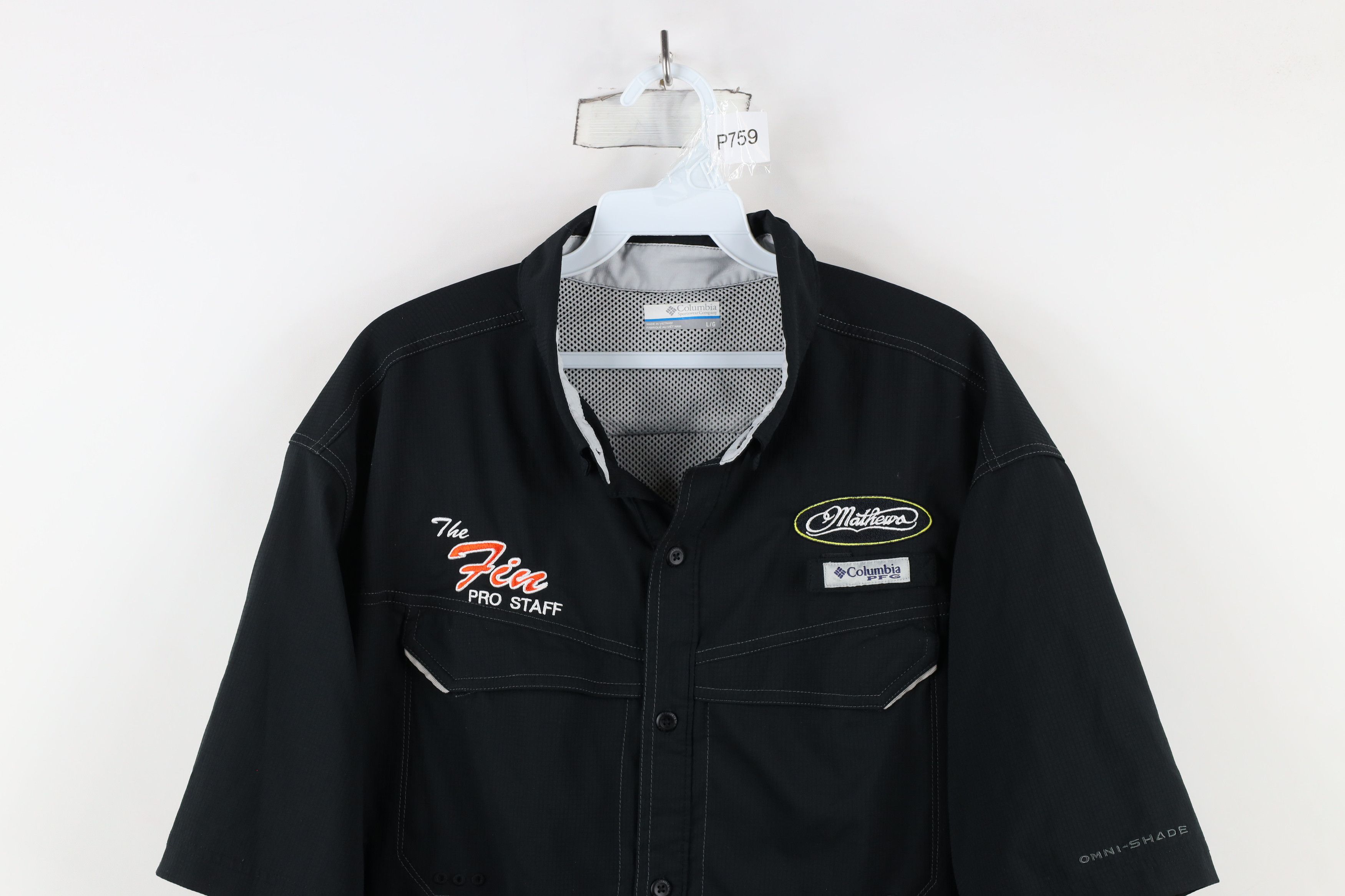Columbia × Vintage Columbia PFG Mathews Bow Hunting Button Shirt Black Size US L / EU 52-54 / 3 - 2 Thumbnail