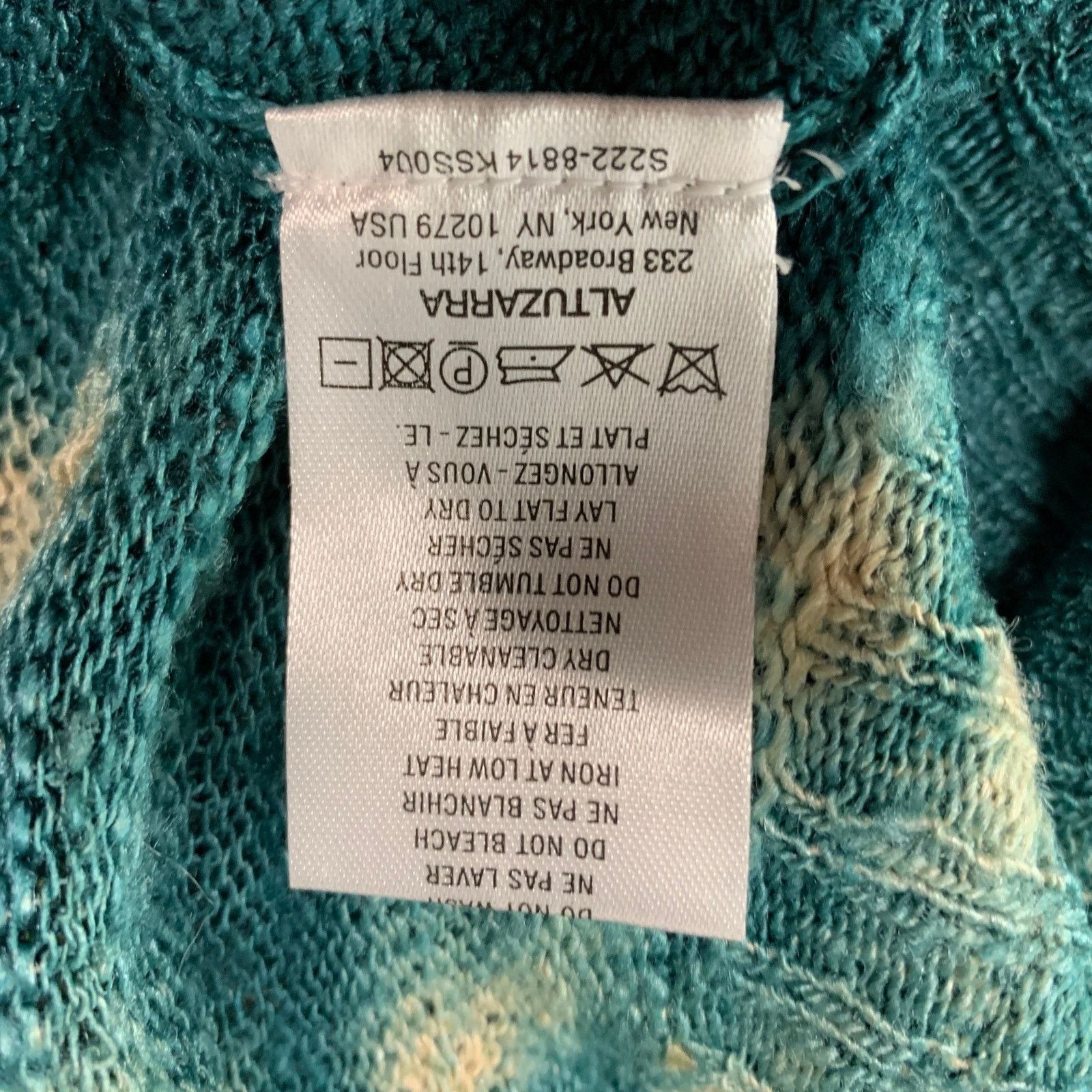Altuzarra ALTUZARRA Size S Green Blue Silk Tie Dye Cropped Casual Top Size S / US 4 / IT 40 - 6 Thumbnail