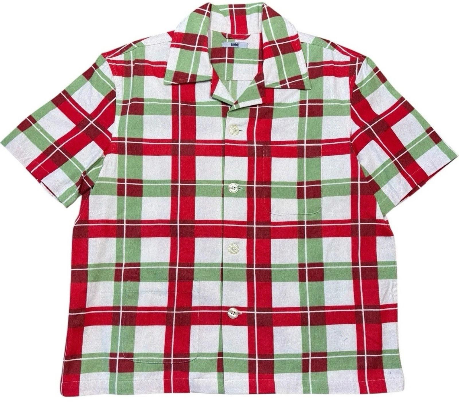 Bode Bode Plaid Red and Green Shirt Size US S / EU 44-46 / 1 - 1 Thumbnail