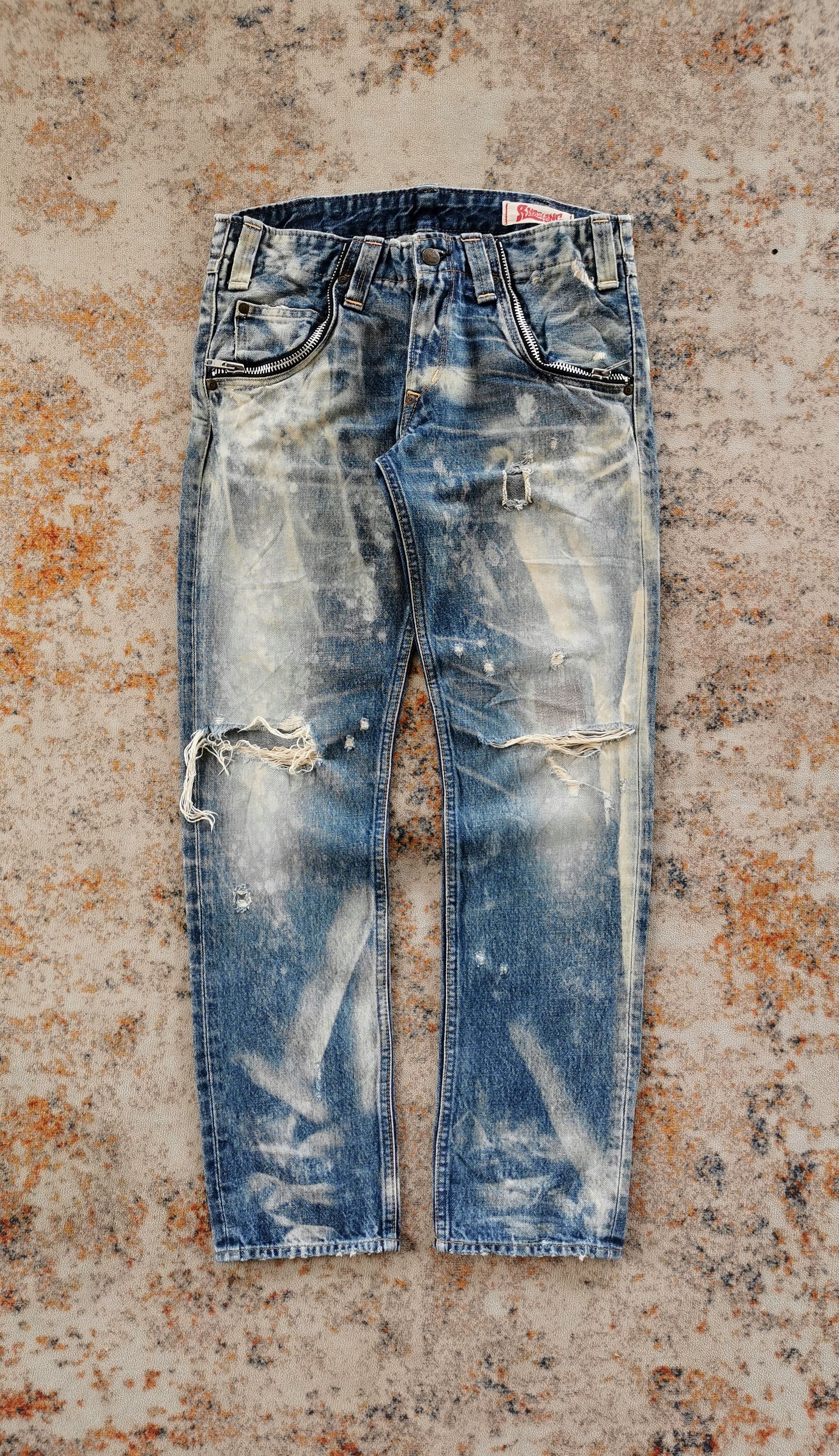 Alternative Apparel Japanese Brand R.N.A Inc Bleach Distressed Jeans Size US 30 / EU 46 - 1 Thumbnail