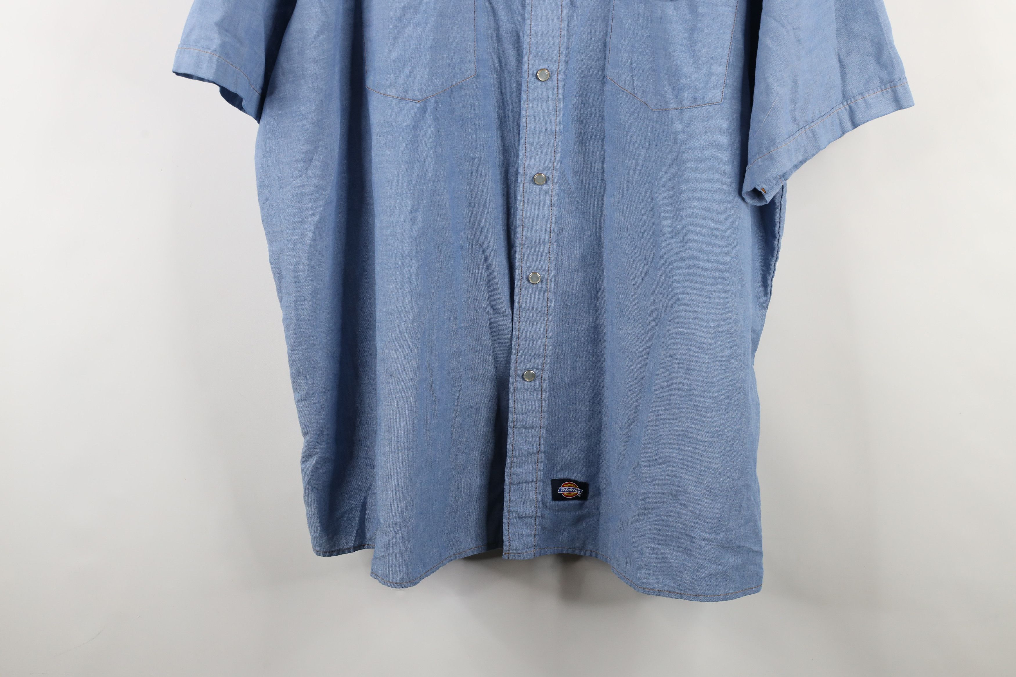 Dickies × Vintage Vintage 90s Dickies Workwear Short Sleeve Button Shirt Size US XXL / EU 58 / 5 - 3 Thumbnail