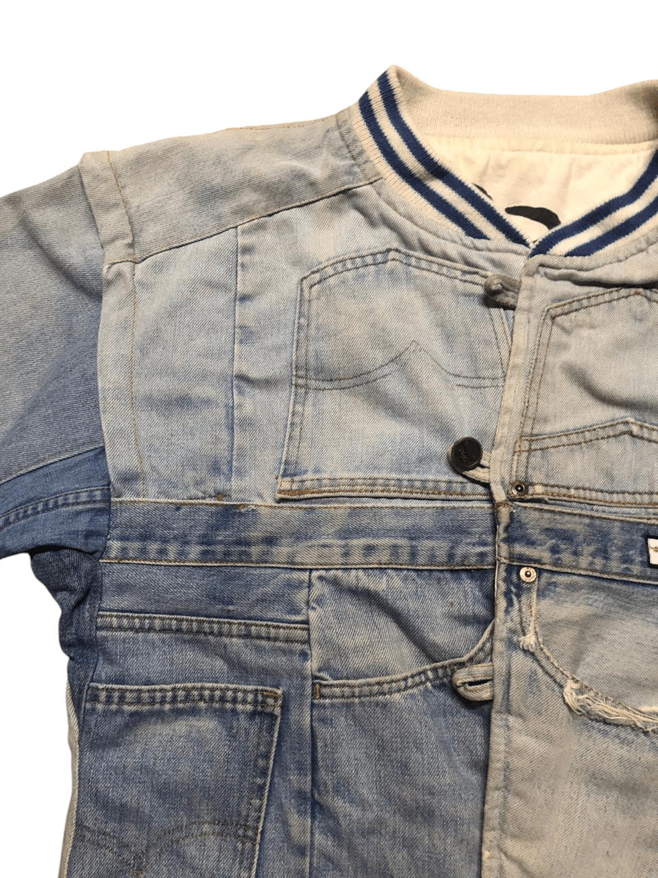 Japanese Brand Very Rare Vintage Denim Jacket Custom By Aris Distressed Size US M / EU 48-50 / 2 - 7 Thumbnail