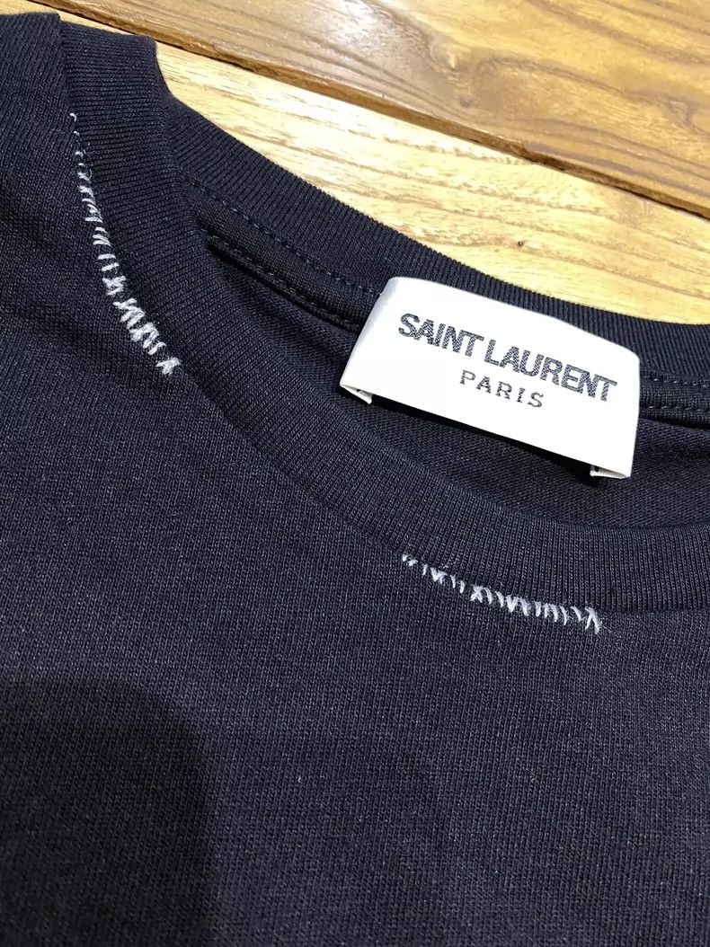 Saint Laurent Paris Saint laurent paris Worn wash heart print crew neck short s Size US M / EU 48-50 / 2 - 3 Thumbnail