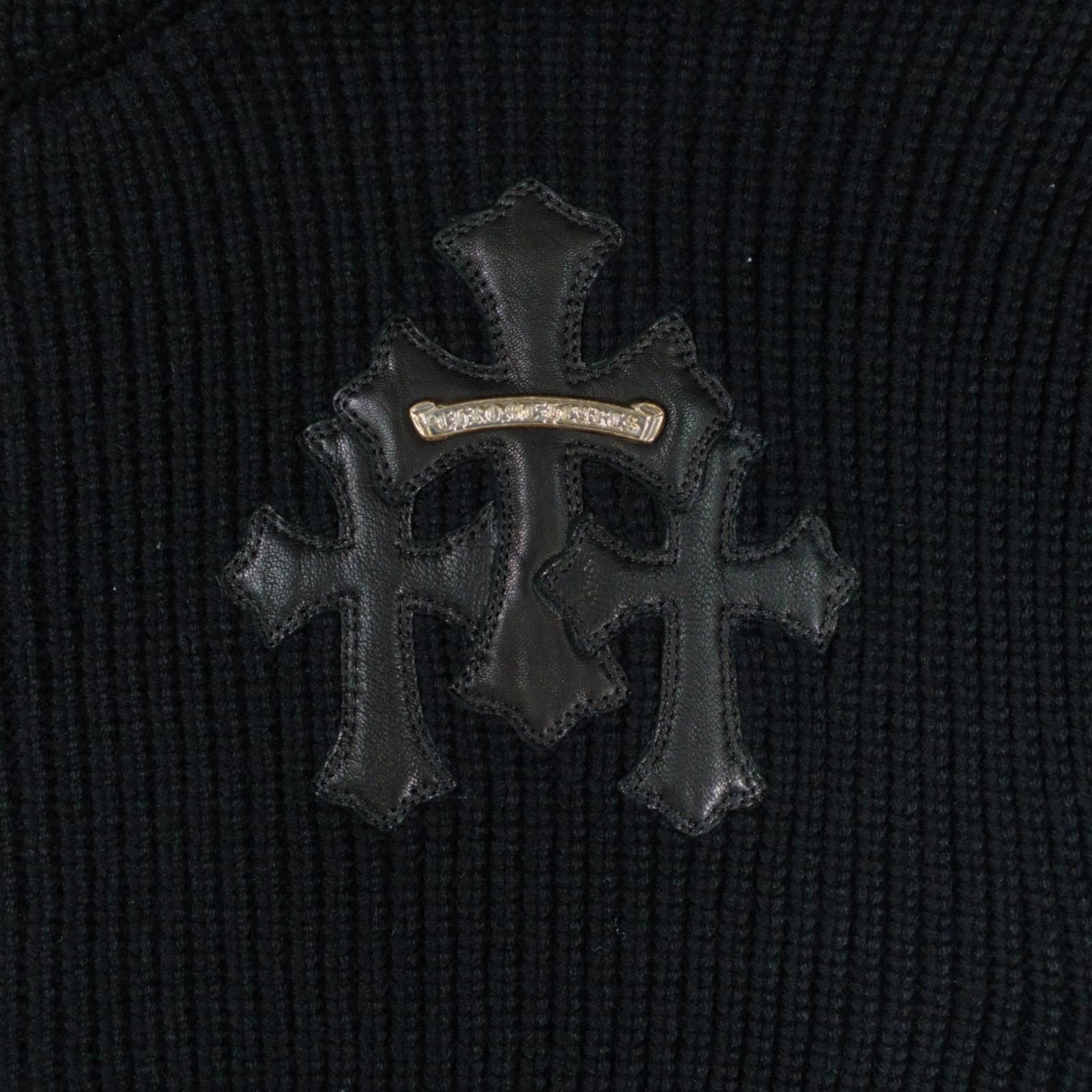 Chrome Hearts Chrome Hearts Cashmere Cross Patch Zip Up Hoodie in Black Size US XL / EU 56 / 4 - 4 Thumbnail