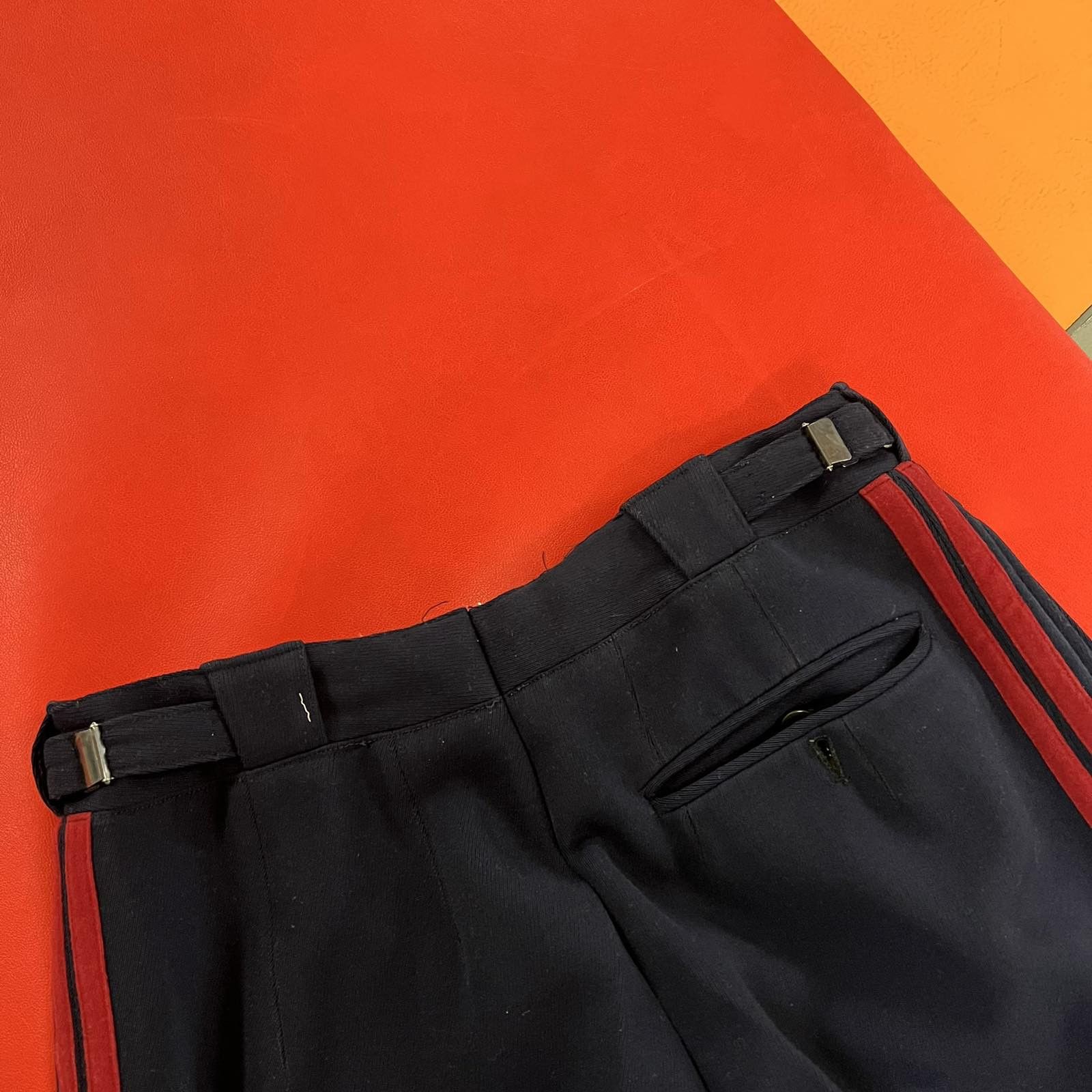 Antigua Vintage 60s Wool Serge Blue Military Trouser Pants 32x32 Size US 36 / EU 52 - 6 Thumbnail