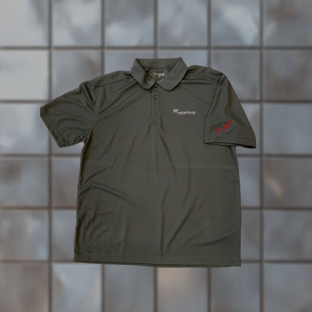 Vintage VIRGIN HYPERLOOP TRANSPORTATION TECHNOLOGY TRAIN EMPLOYEE POLO SHIRT Gray L Men Regular Size Polo Size US L / EU 52-54 / 3 - 1 Thumbnail
