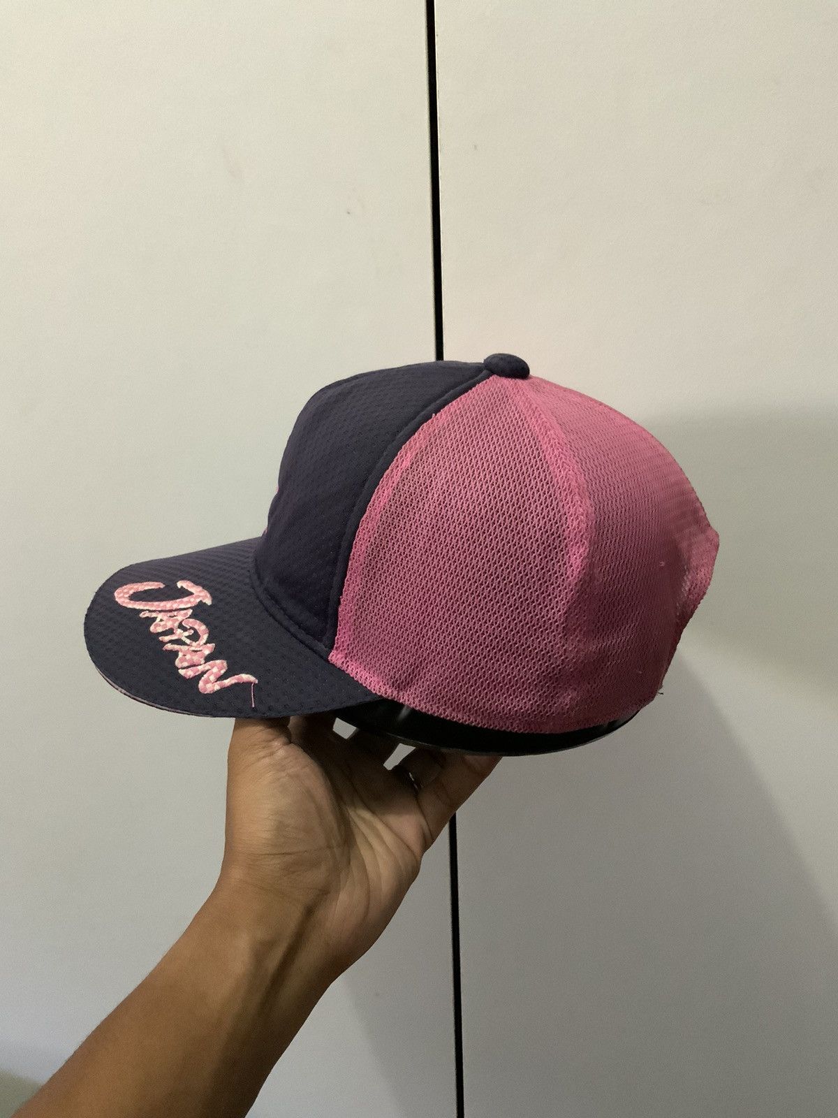 Japanese Brand Mizuno Japan Pink Trucker Hat Size ONE SIZE - 2 Thumbnail