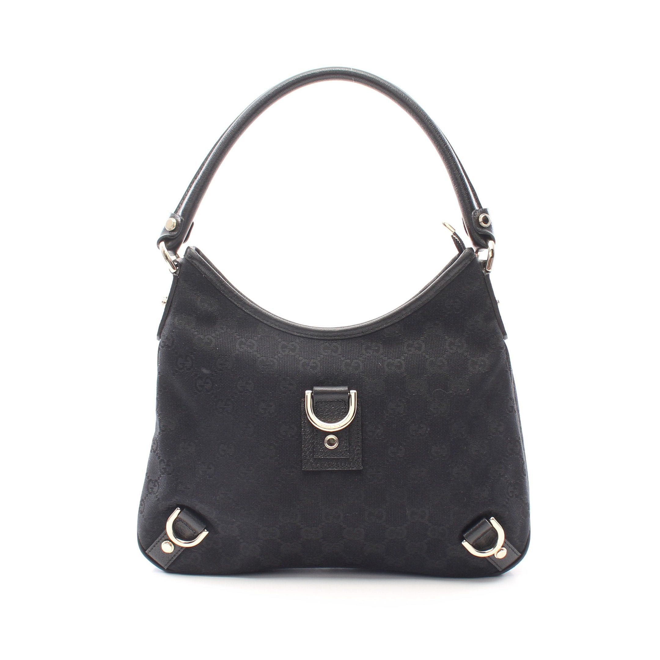 image of Gucci Abby GG Canvas One Shoulder Bag Canvas Leather Black, Women's