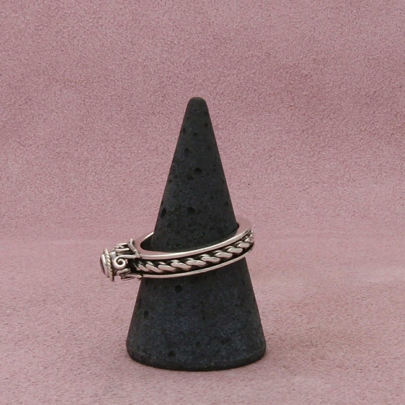 Sterling Silver sterling silver braided amethyst spinner band ring size 8.75 Size ONE SIZE - 2 Thumbnail