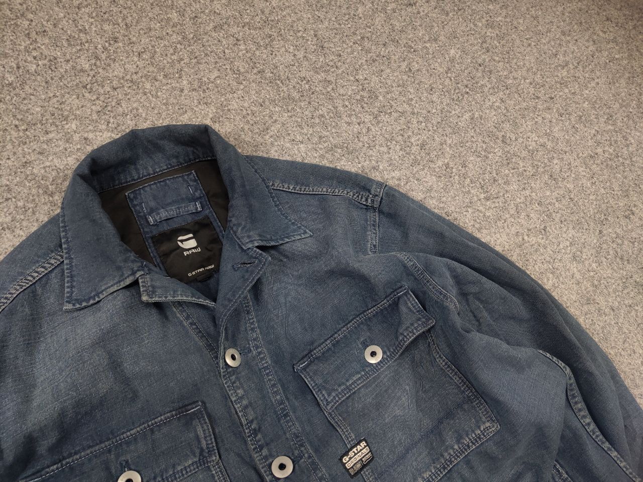 G-Star G Star Raw Shore denim Vintage Pocket Logo Jacket Japanese Size US L / EU 52-54 / 3 - 6 Thumbnail