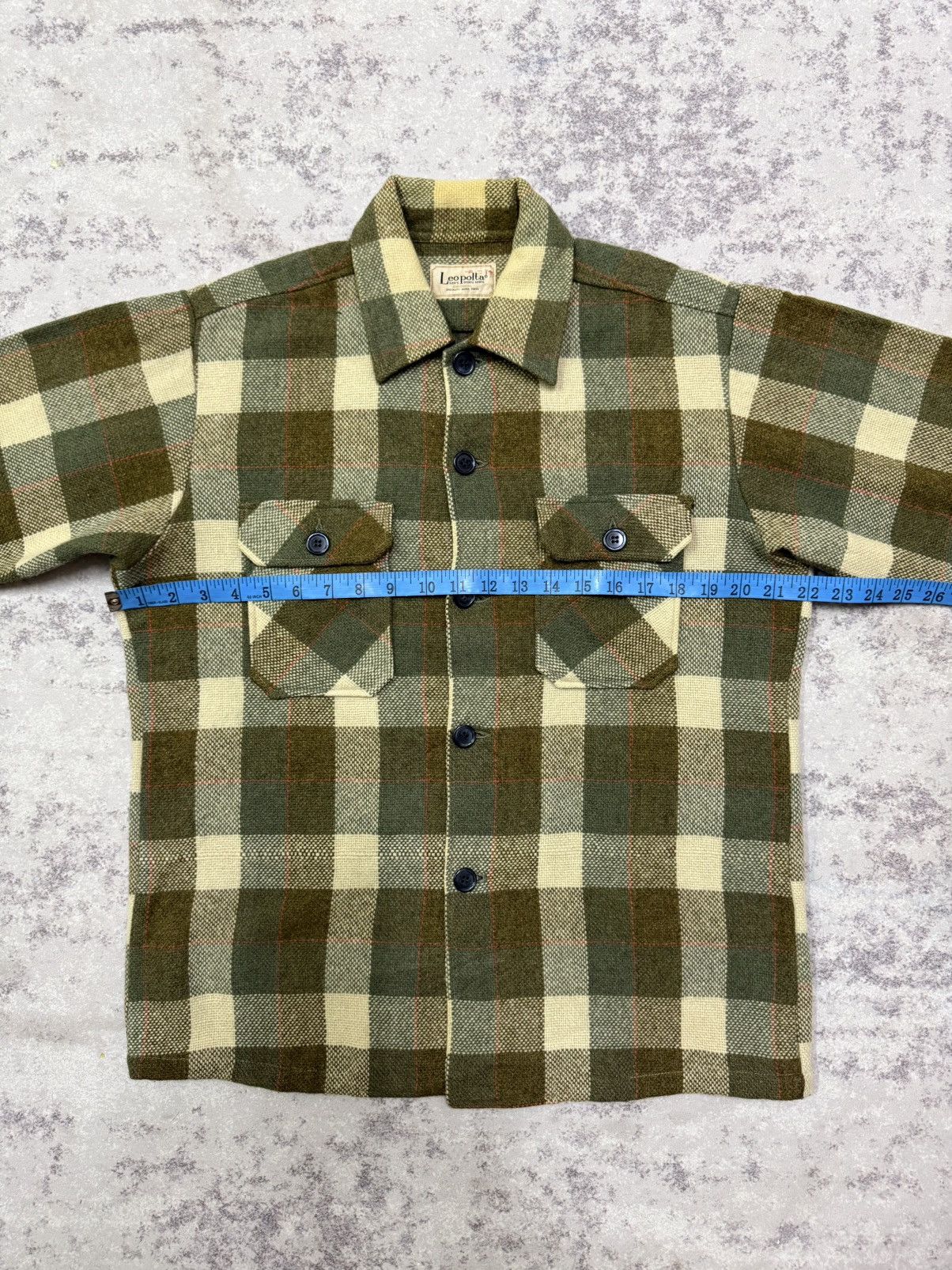 Vintage Vintage Leo polta Men's Sports Plaid Wool Button Up Shirt Size US M / EU 48-50 / 2 - 12 Thumbnail