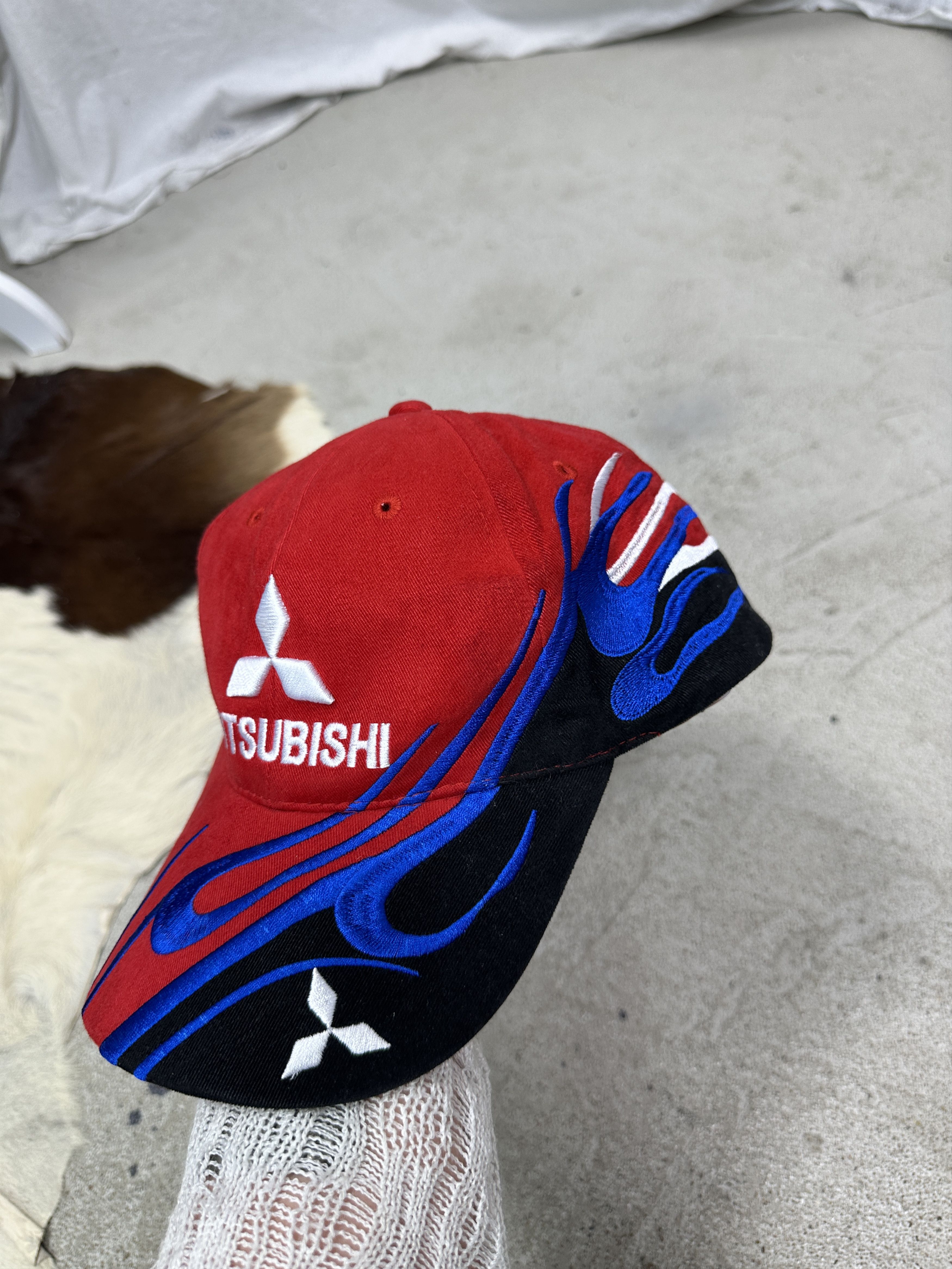 Vintage Vintage Sportswear Moto Mitsubishi Racing Hat Y2K Size ONE SIZE - 1 Thumbnail
