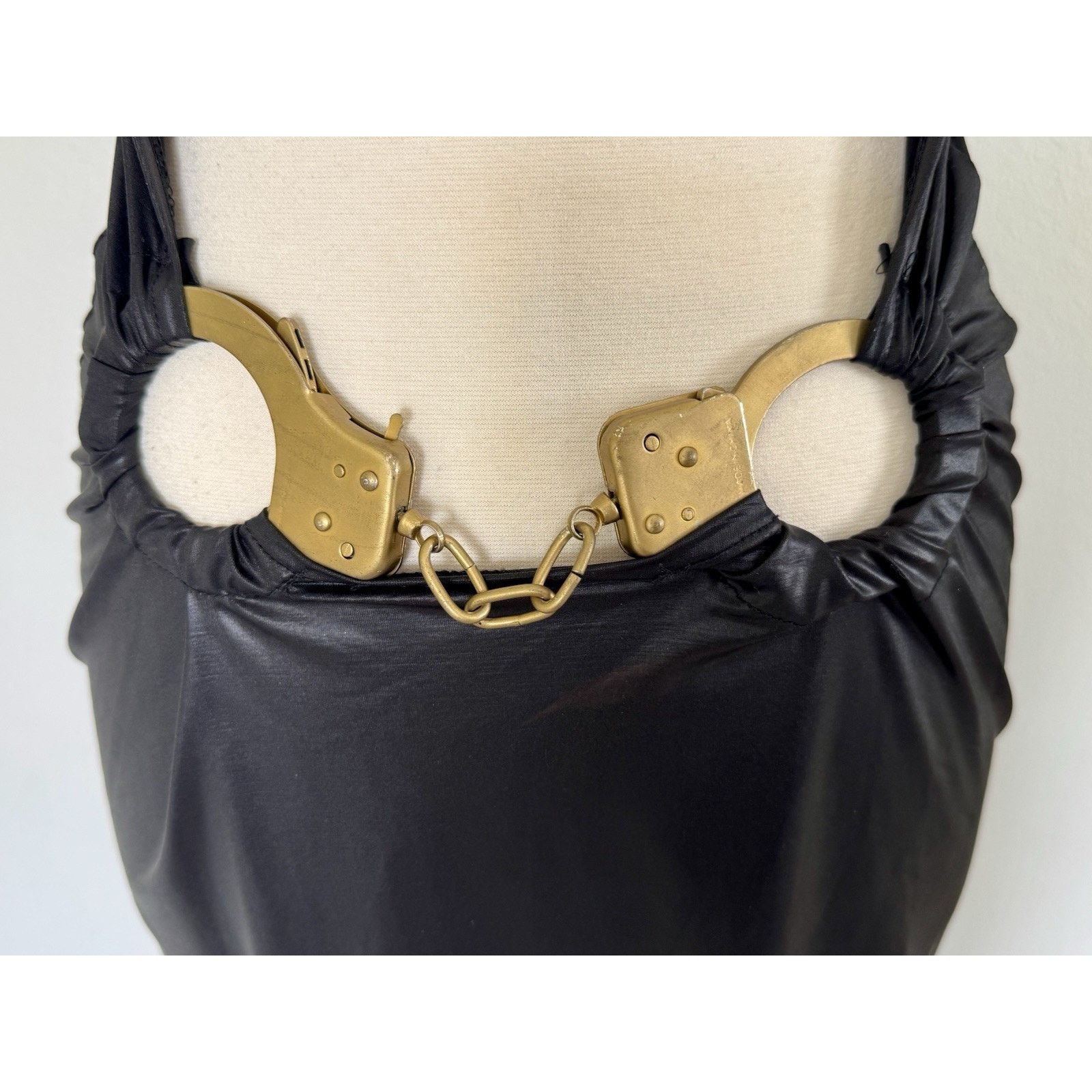 Other JENNIFER GRACE Faux Leather Handcuff Bodycon Police Dress Size S / US 4 / IT 40 - 11 Thumbnail