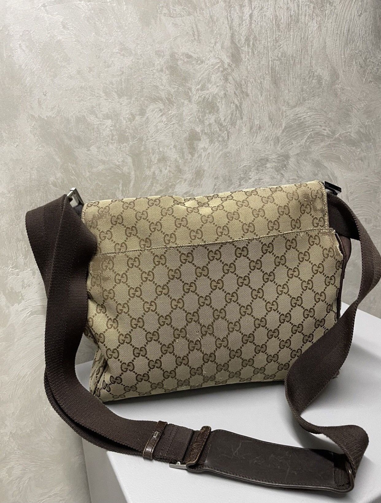 Gucci × Vintage 🔥Gucci vintage Monogram big messenger /shoulder Bag 🔥 Size ONE SIZE - 5 Thumbnail