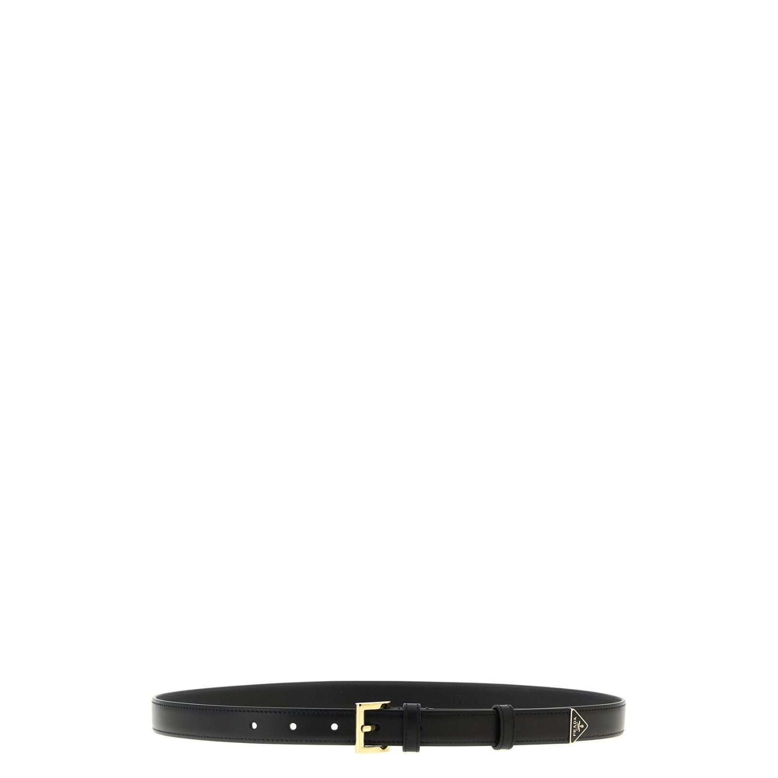 PRADA Women's Black Leather 22mm Belt New & Authentic (Women