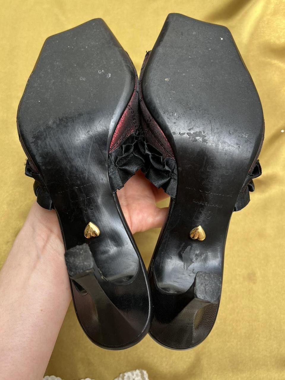 Moschino Vintage Moschino ruffle mules Size US 5 / IT 35 - 6 Thumbnail