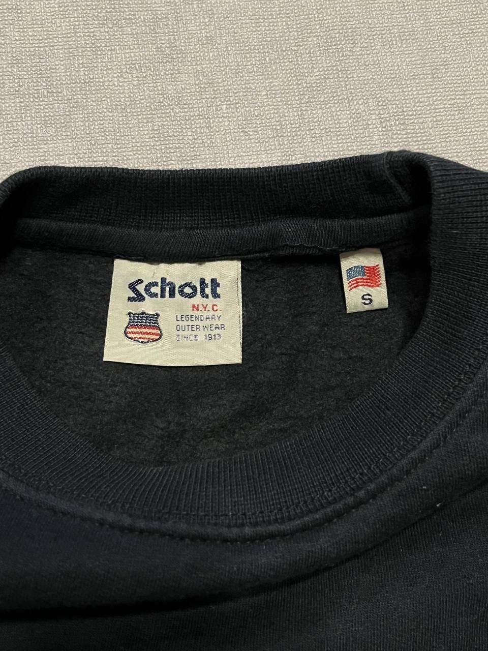 Schott Vintage Schott NYC Logo Sweatshirt Black Pullover USA Sz S Size US S / EU 44-46 / 1 - 11 Thumbnail