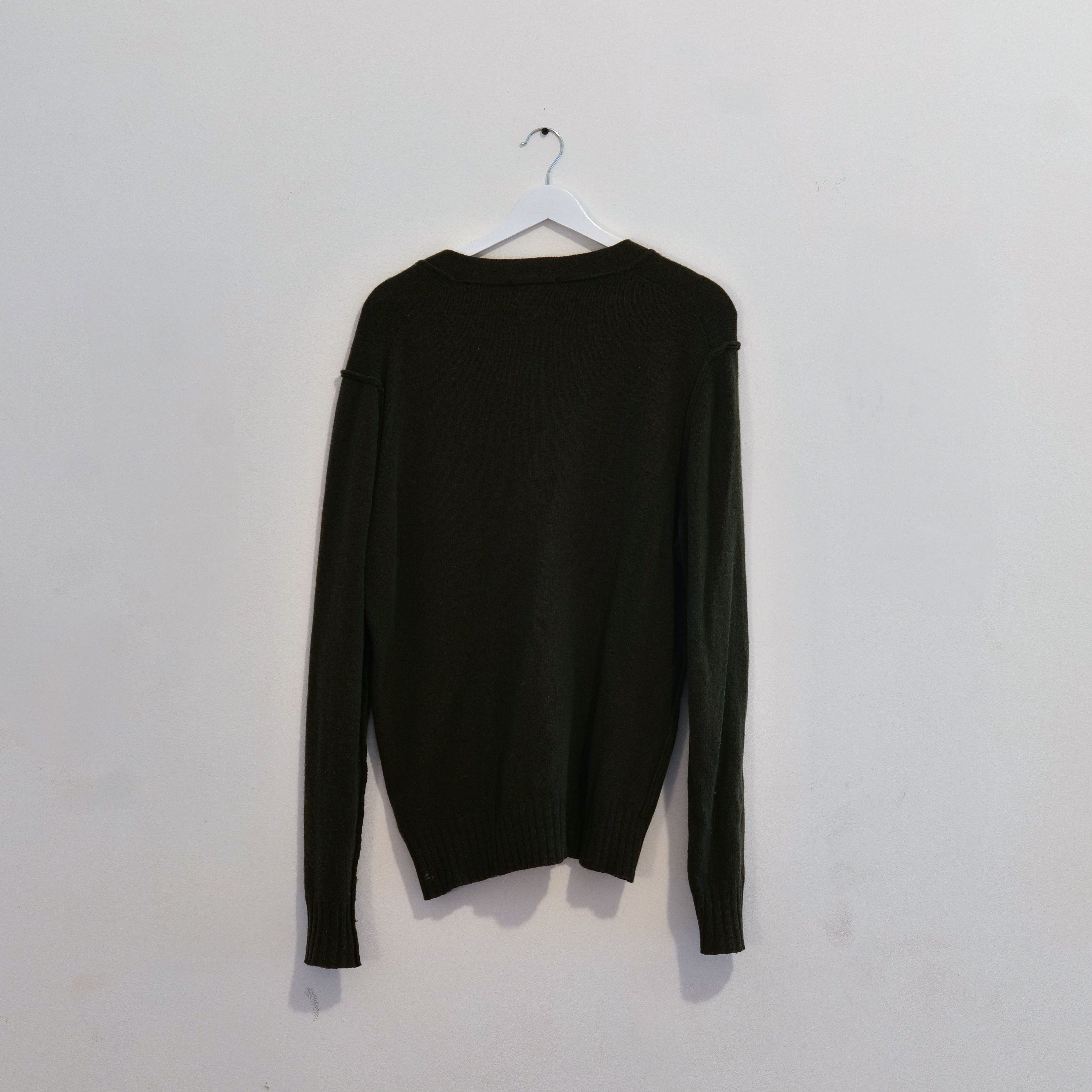 President's PRESIDENT's Khaki Self Edge Patch Cardigan Size US M / EU 48-50 / 2 - 2 Thumbnail