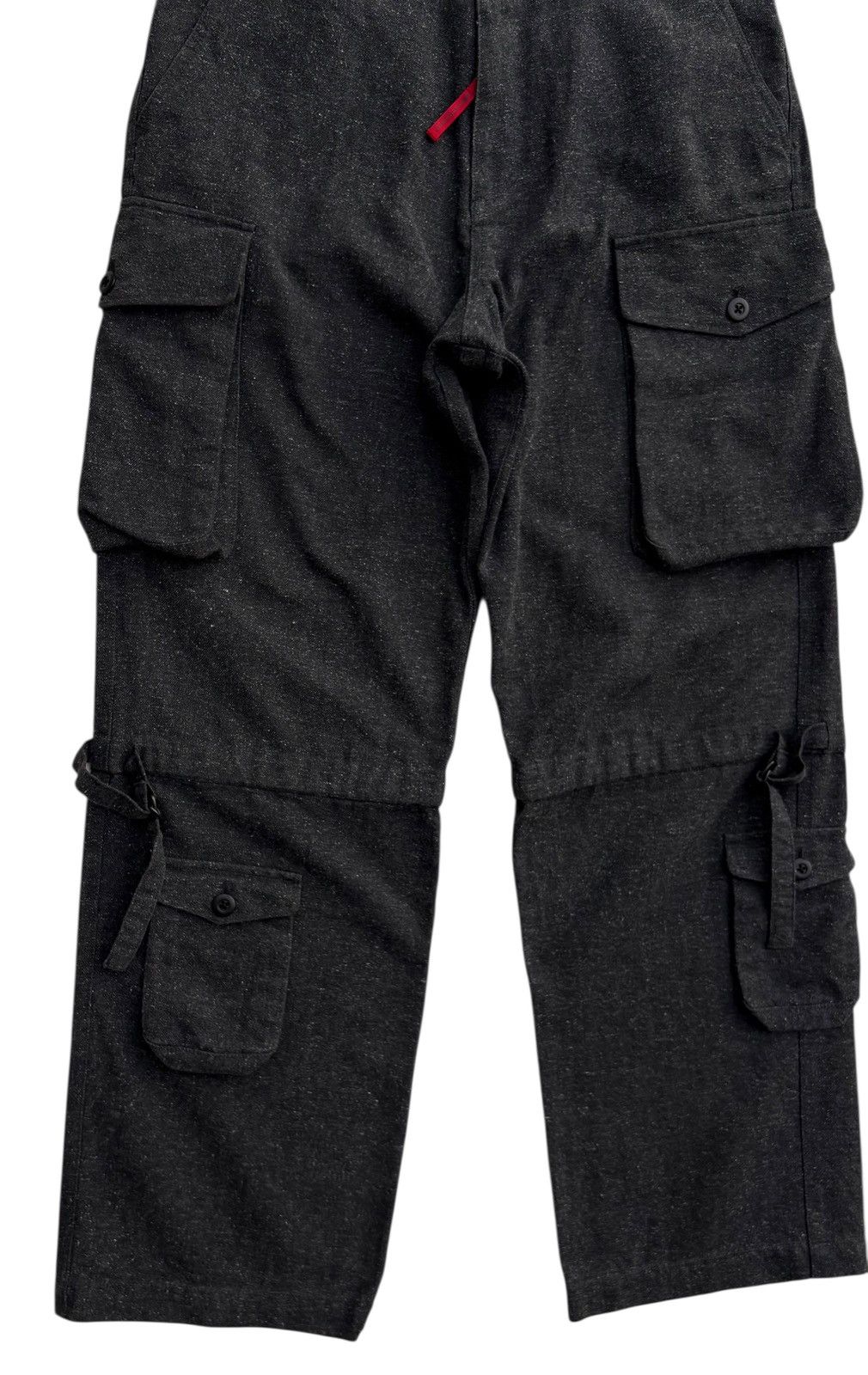Japanese Brand 291295 Homme Japan Dark Grey Streetwear Cargo Pants Size US 33 - 5 Thumbnail