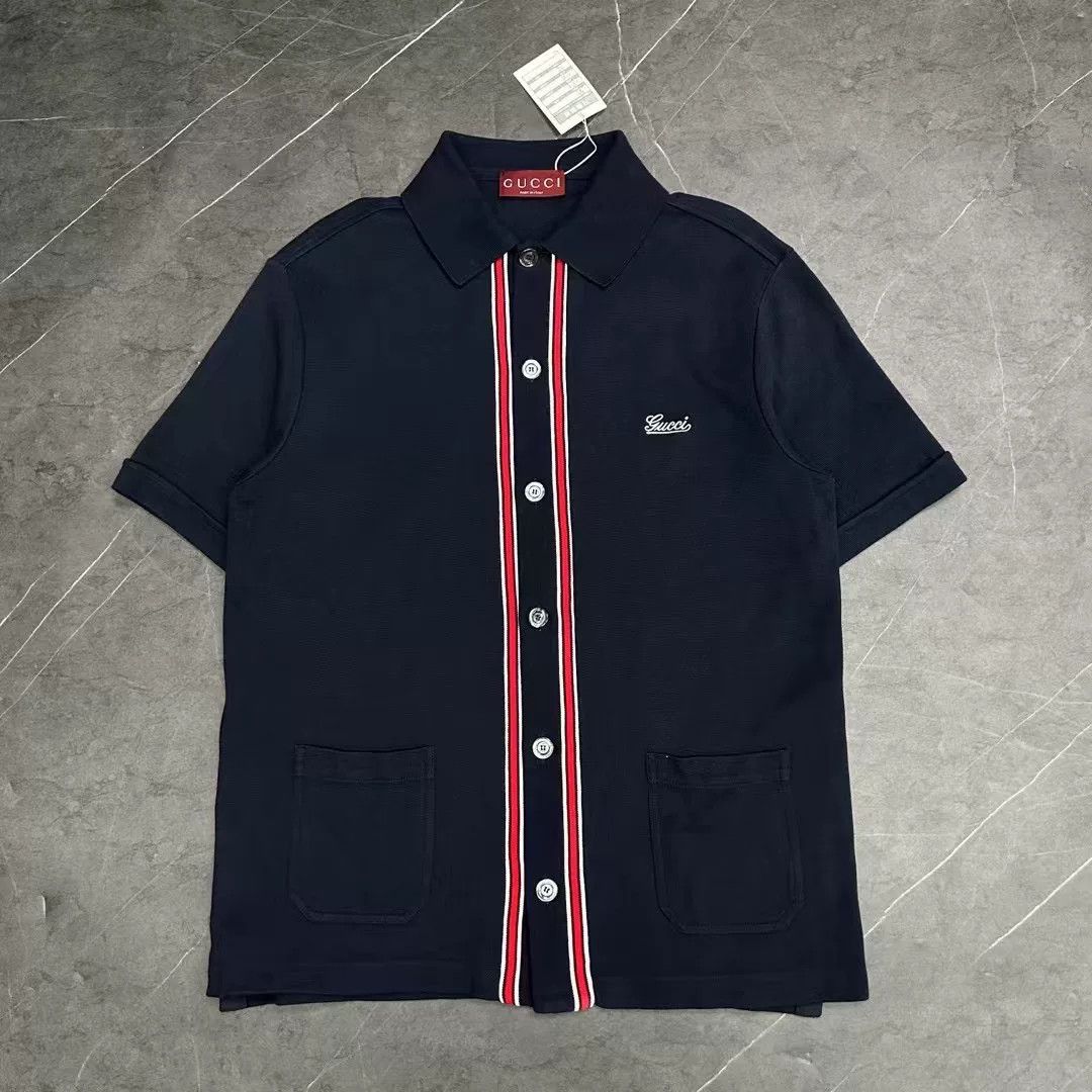 Gucci Gucci Striped Polo M Men Size US M / EU 48-50 / 2 - 1 Thumbnail