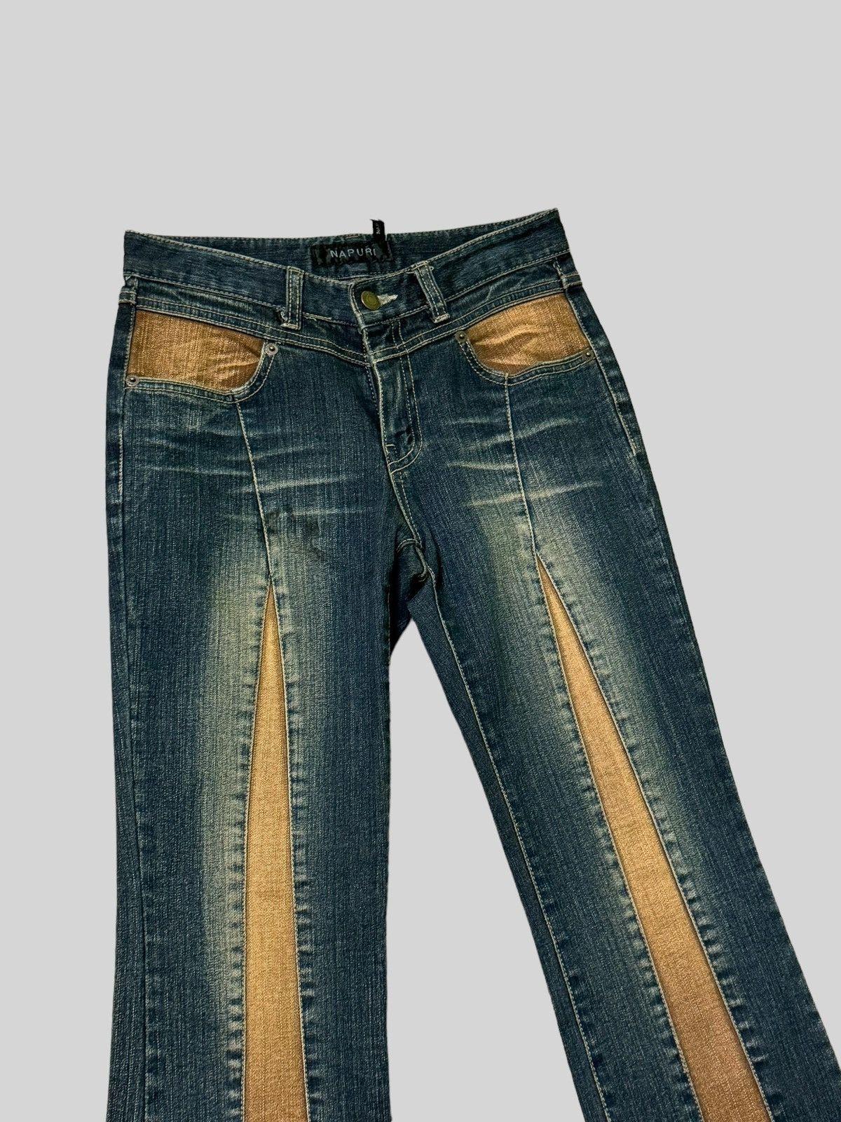Hysteric Glamour Flared Napuri Reconstructed Reworked jeans Size 25" / US 0 / IT 36 - 4 Thumbnail