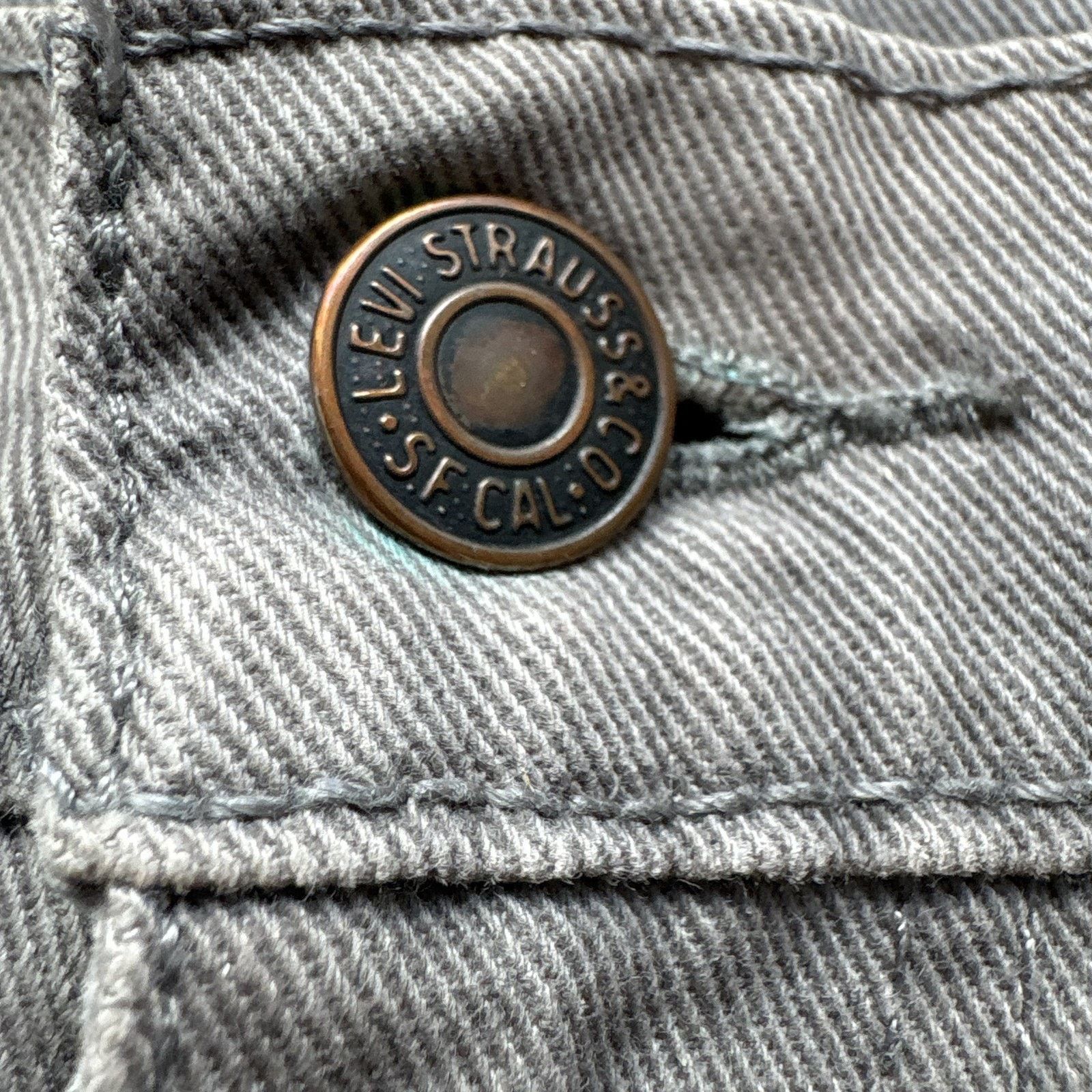 Levi's Levi's 513 Men's Gray Slim Straight Jeans 29x32 Size US 29 - 3 Thumbnail