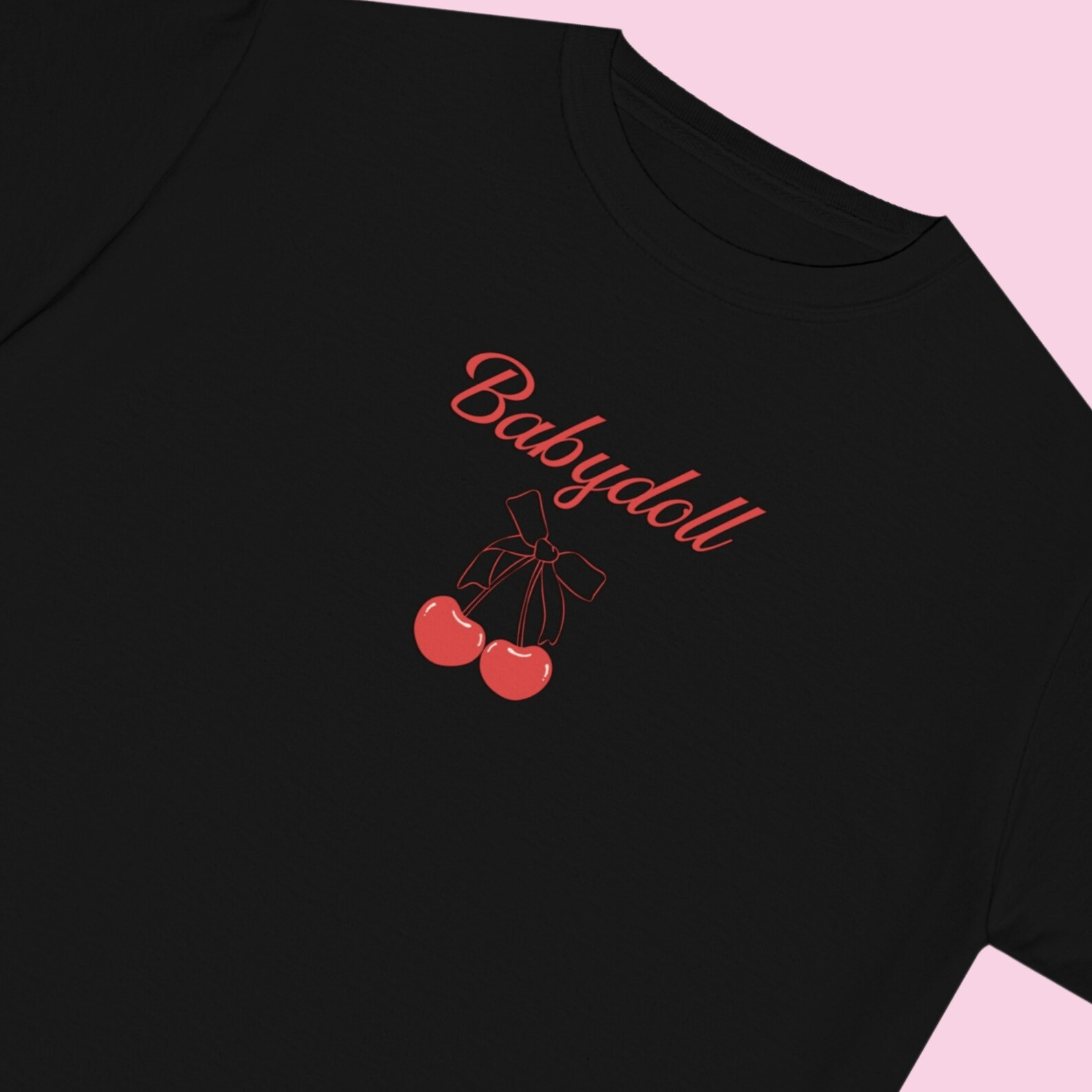 Other Babydoll Cherry Baby Tee – Coquette Soft Girl Aesthetic Size M / US 6-8 / IT 42-44 - 2 Thumbnail