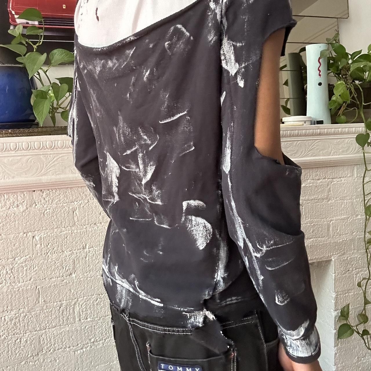 Other ASTROBOI* Y2K Blue Deconstructed Paint Zip Sweatshirt - XL Size US XL / EU 56 / 4 - 5 Thumbnail