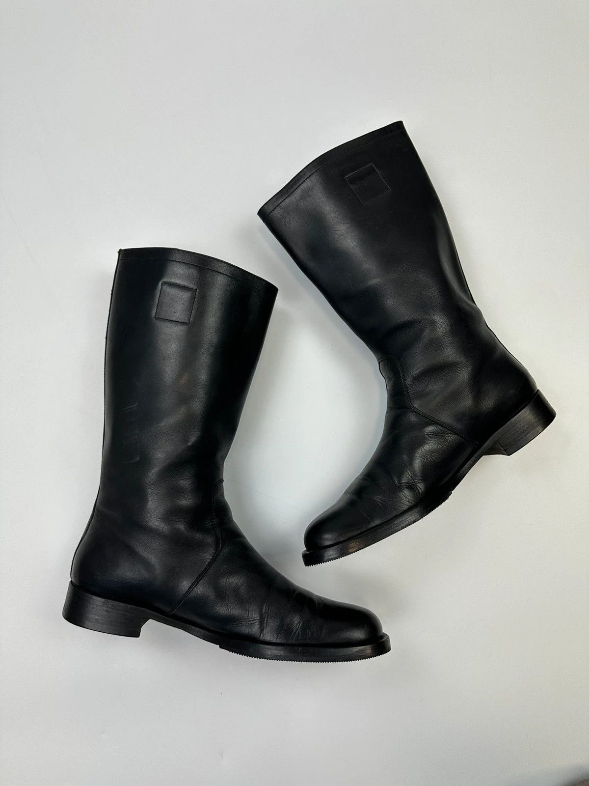 Miu Miu Miu Miu SS2001 Black Leather High Boots Size US 8 / EU 41 - 1 Thumbnail