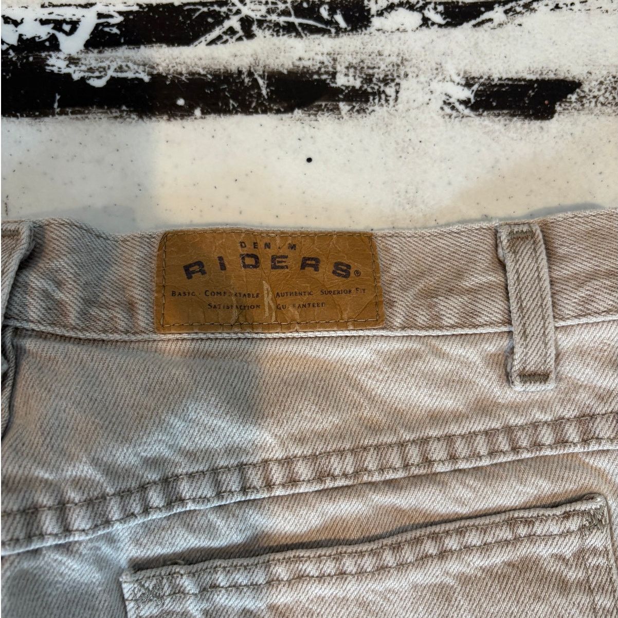 Lee × Vintage Vintage Riders by Lee Beige Denim Jeans (32x30) Size 16 MED Size 38" / US 16 / IT 52 - 5 Thumbnail