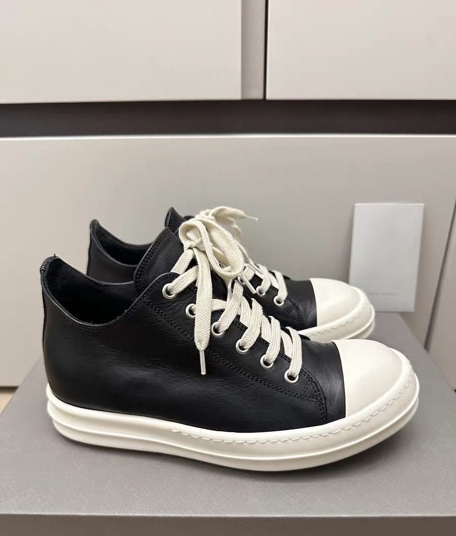 Rick Owens Rick Owens Mainline Leather Low-Top Size US 7 / IT 37 - 3 Thumbnail