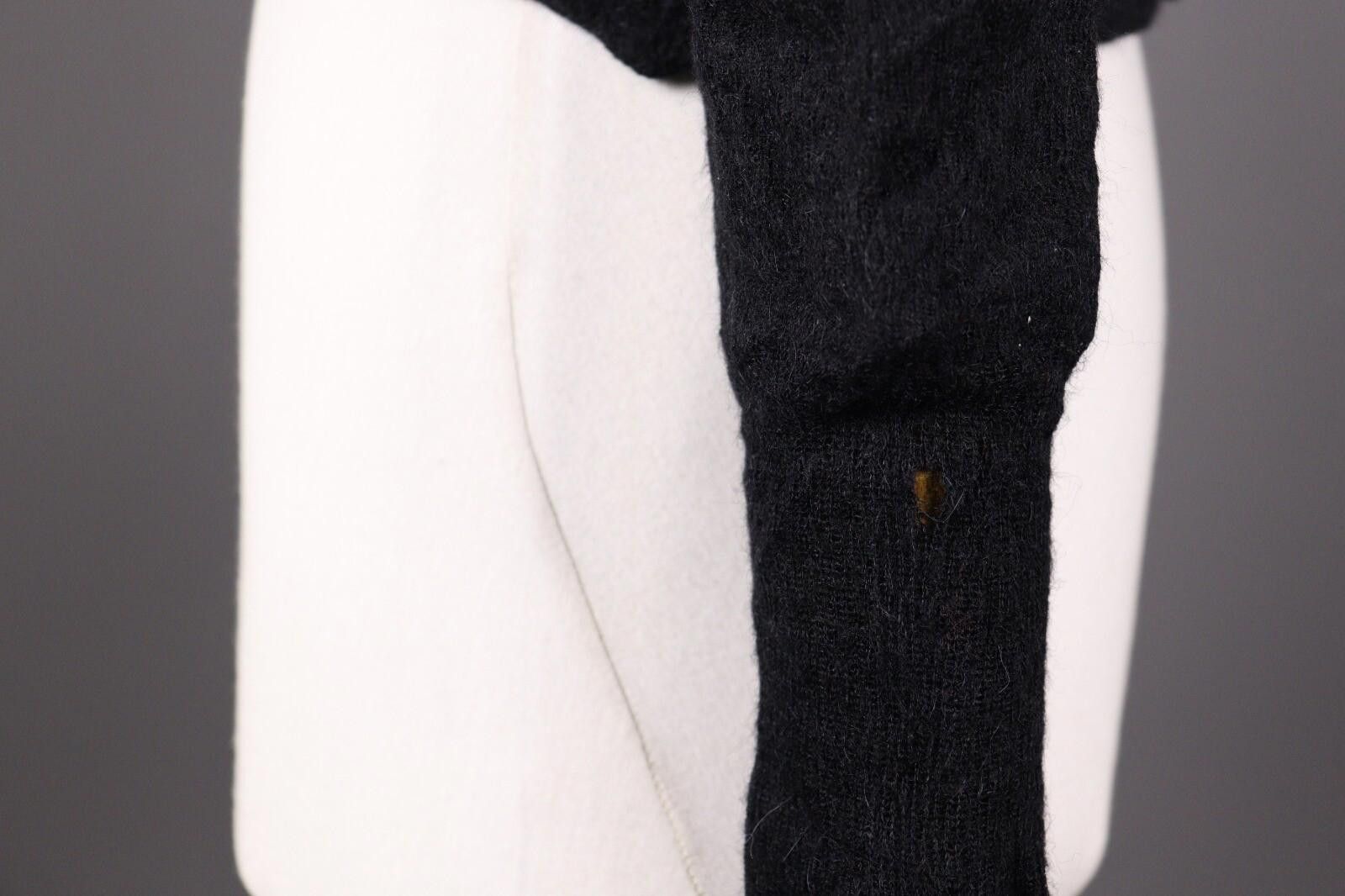 Designer Manila Grace Black Wool Knit Cropped Sweater Size L Size L / US 10 / IT 46 - 5 Thumbnail