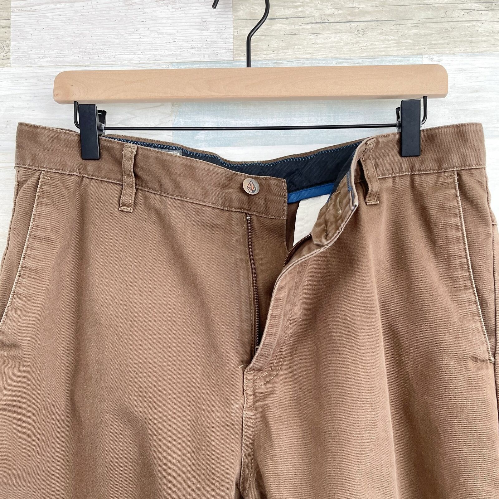 Volcom Volcom Vmonty Stretch Shorts Brown 10.5" Relaxed Mens 32 Size US 32 / EU 48 - 3 Thumbnail