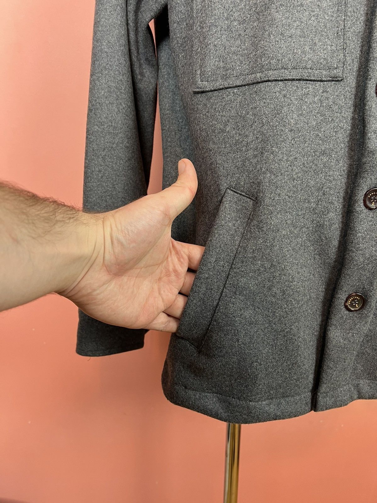Percival Percival overshirt wool jacket streetwear hype casual Size US L / EU 52-54 / 3 - 6 Thumbnail