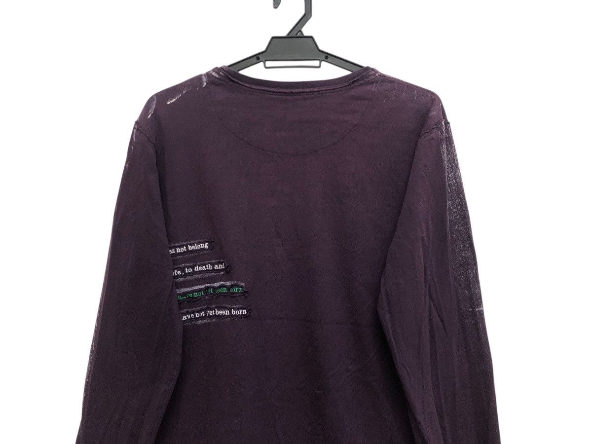 Adolfo Dominguez GRUNGE PATCH POEM TEE PAINT ROLL ROUGH EDGE DISTRESSED STYLE Size US L / EU 52-54 / 3 - 10 Thumbnail