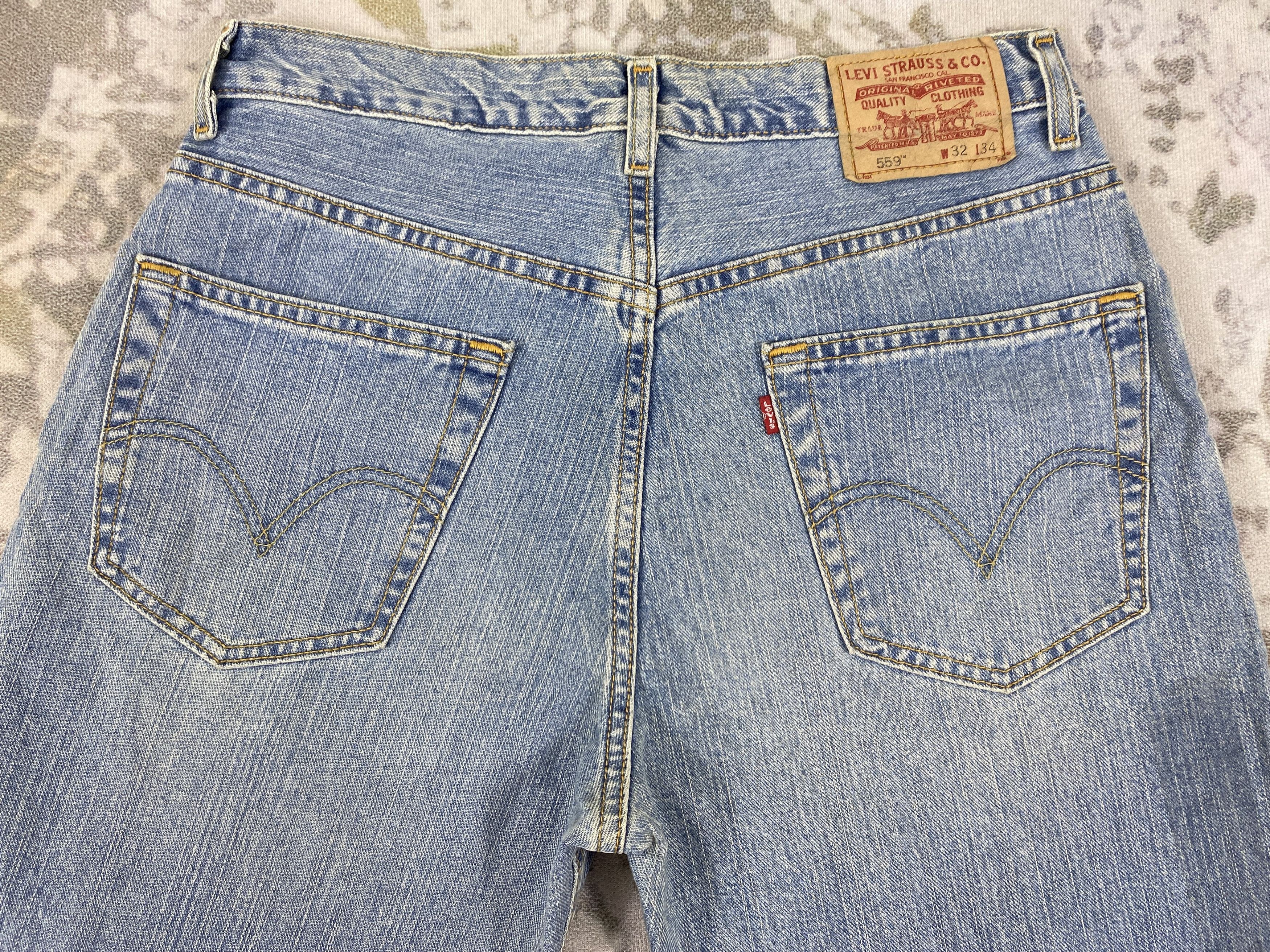 Levi's Vintage Levi's 559 Relaxed Straight Denim 32 x 33.5 -JN725 Size US 32 / EU 48 - 4 Thumbnail