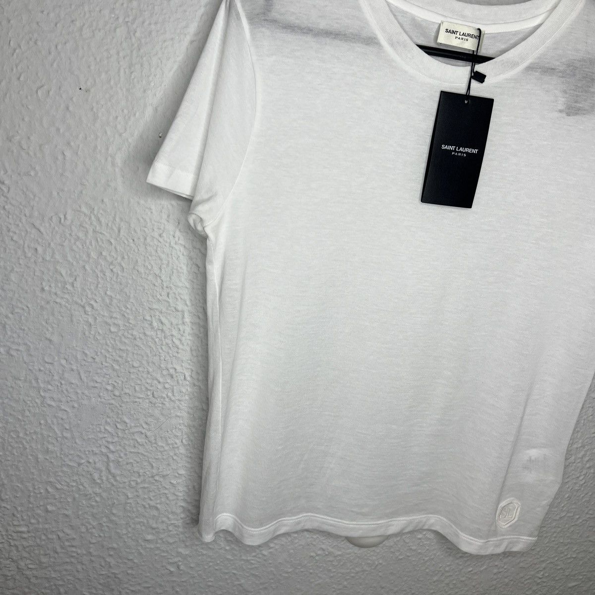 Saint Laurent Paris Saint Laurent Paris SL Logo Tee Tshirt YSL White Brand New Size XS / US 0-2 / IT 36-38 - 2 Thumbnail