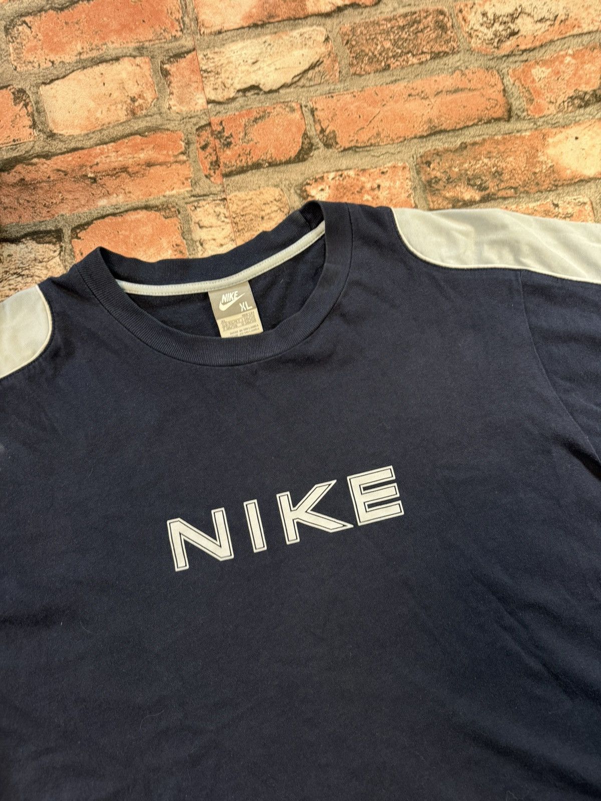 Nike × Vintage 90’s NIKE RARE CENTAL LOGO Y2K SWOOSH RETRO TEE TSHIRT Size US XL / EU 56 / 4 - 2 Thumbnail