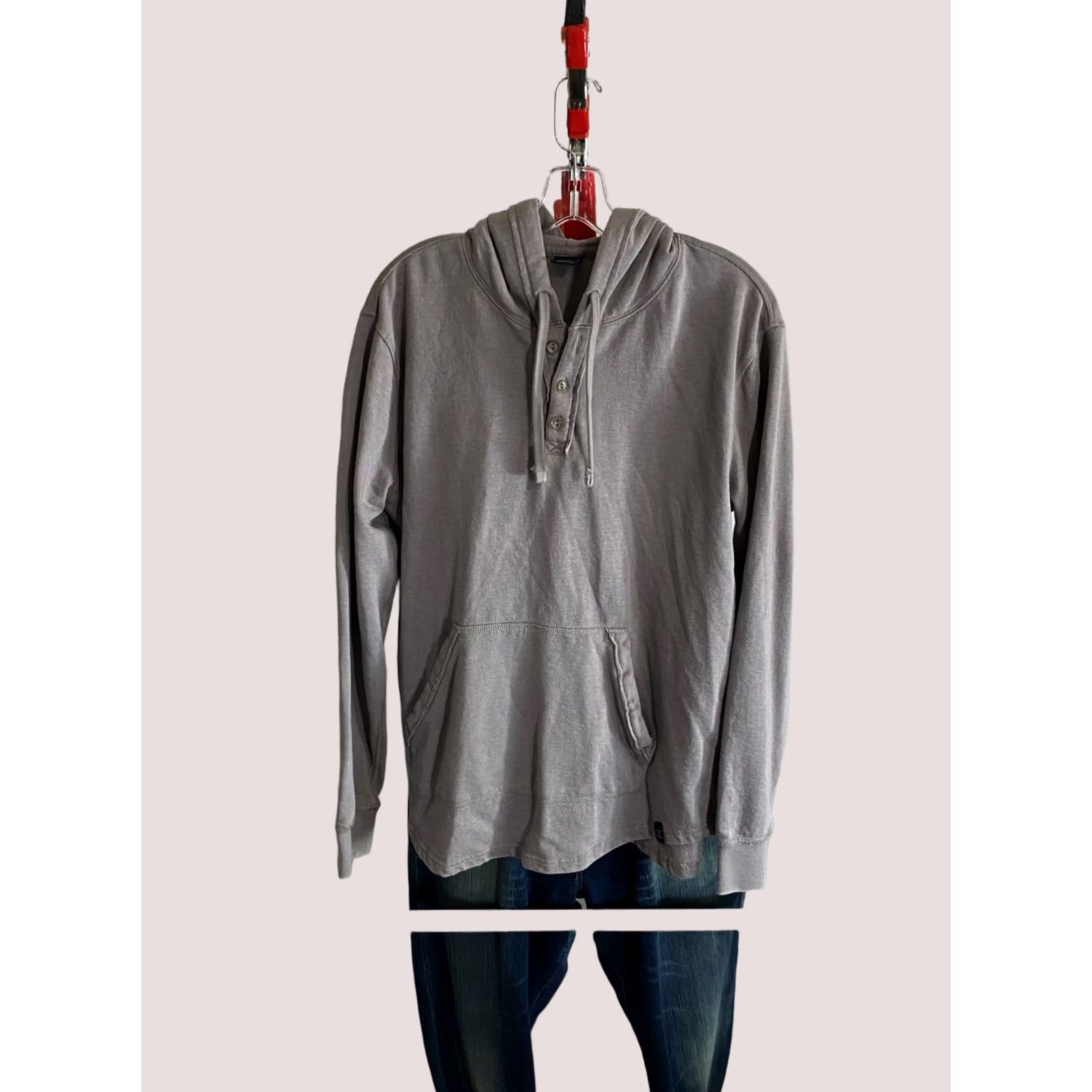 Lucky Brand Lucky Brand Gray Button Hoody SWEATER Large L Mens Size US L / EU 52-54 / 3 - 1 Thumbnail