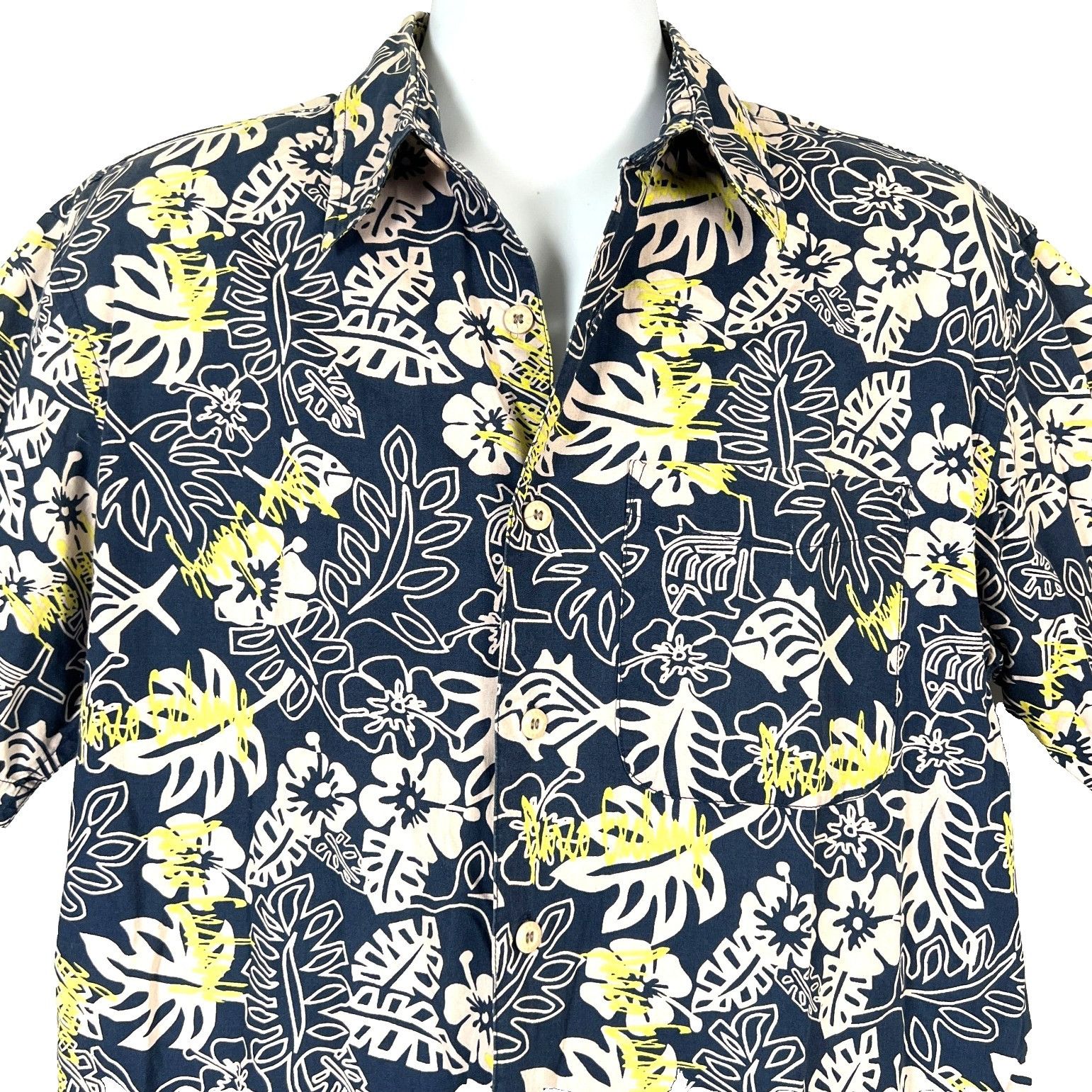 Other Parco Exchange Floral Tropical Mens Hawaiian Shirt size Medi Size US M / EU 48-50 / 2 - 3 Thumbnail