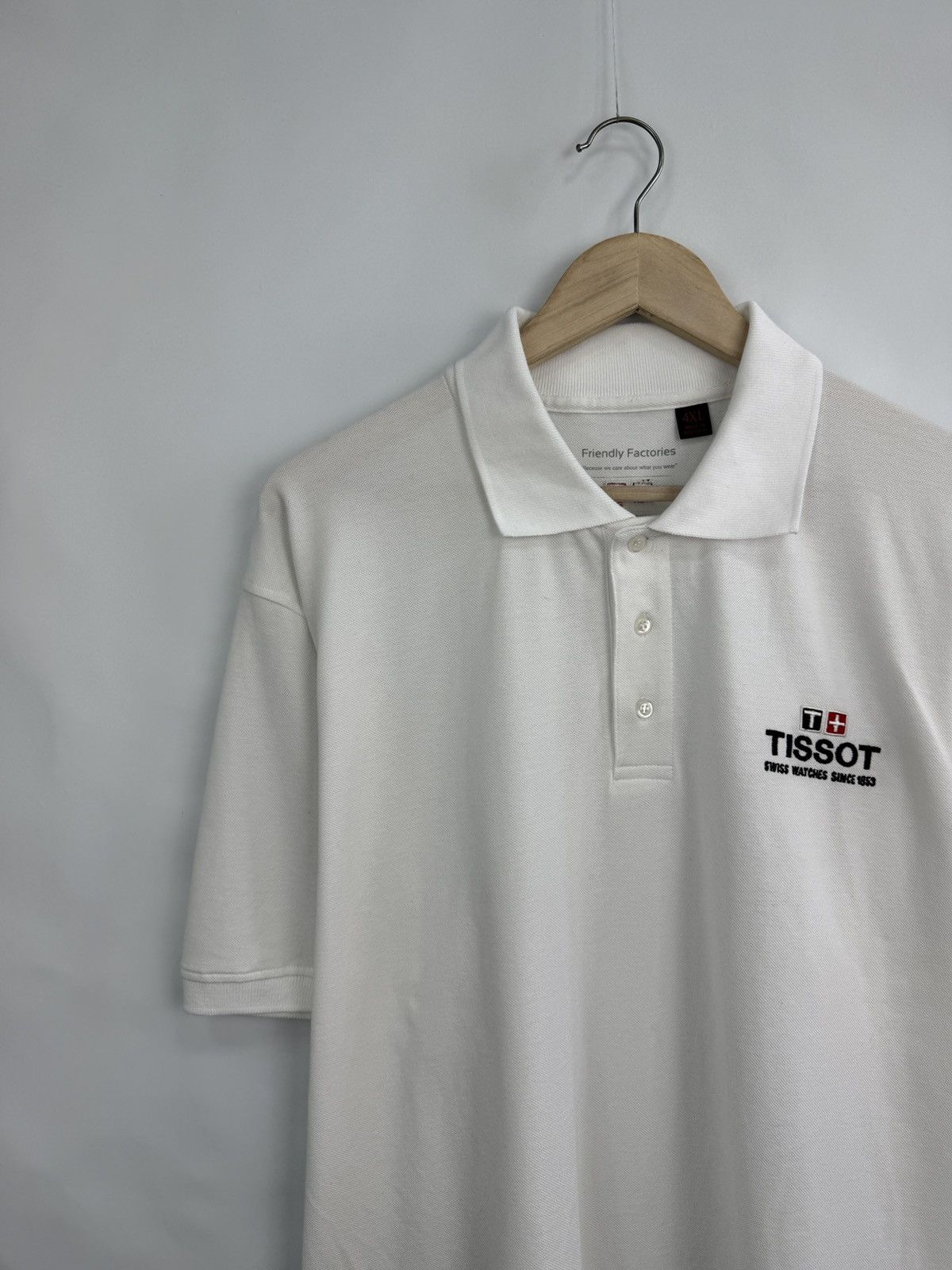 Tissot 🇨🇭Y2K Tissot Swiss Watches Since 1853 Polo T-Shirt Rare Retro Size US XXL / EU 58 / 5 - 2 Thumbnail